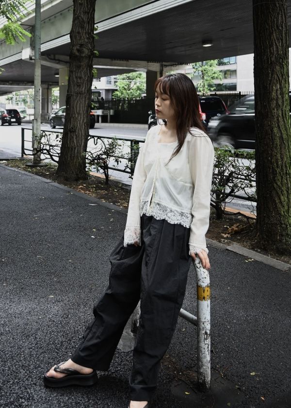 【willfully】tuck wide panel nylon パンツ tuck wide panel nylon PT（その他パンツ）｜WILLFULLY（ウィル