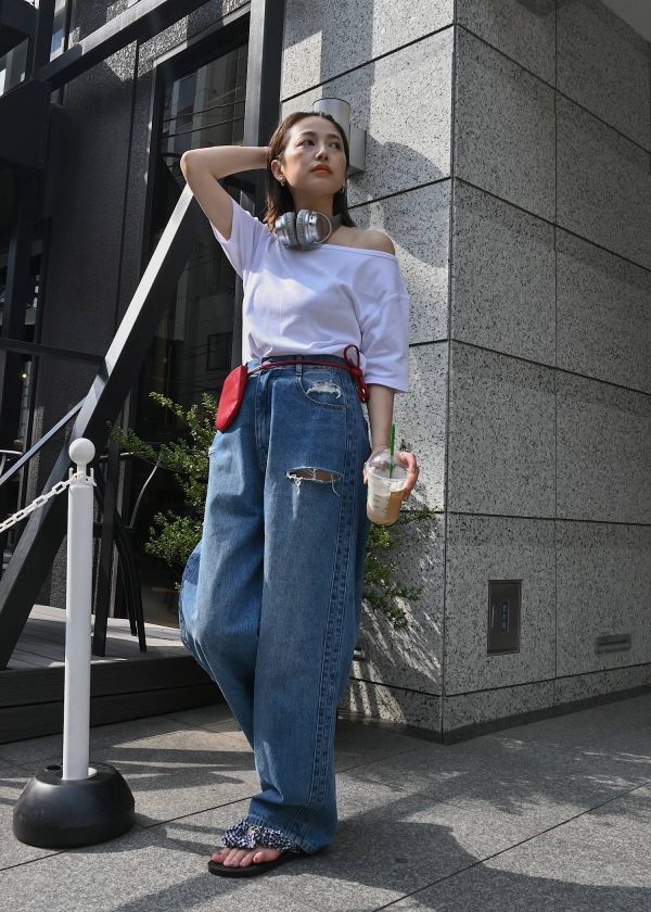 willfully ルーズシルエットデニム Blue Sサイズ WILLFULLY official web store（ウィルフリーコウシキツウハン