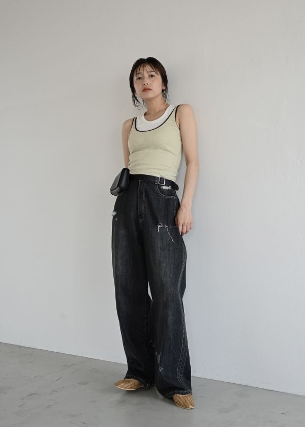 パンツ WILLFULLY SS loose distressed denim PT WILLFULLY official web store（ウィルフリーコウシキツウハン