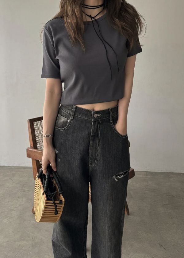パンツ WILLFULLY SS loose distressed denim PT WILLFULLY official web store（ウィルフリーコウシキツウハン