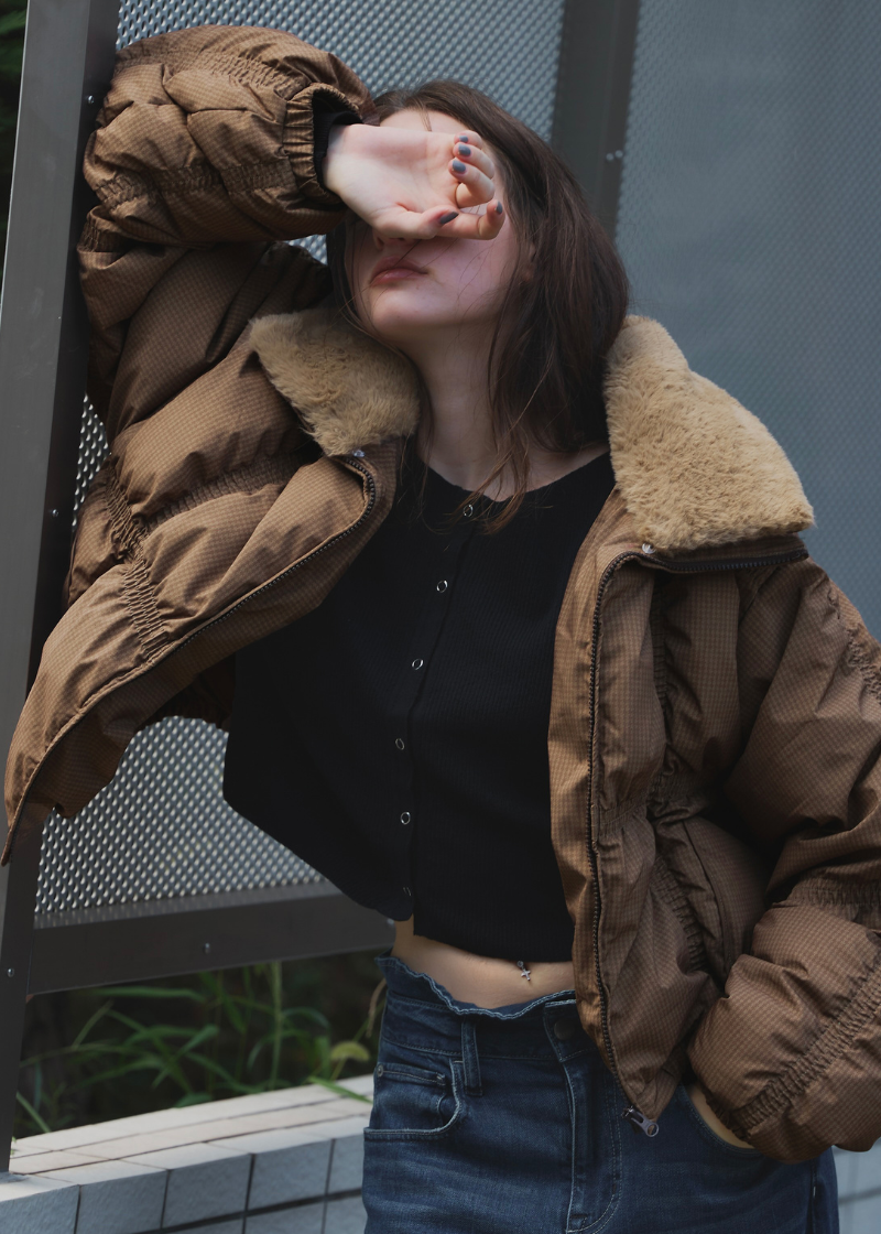 ウィルフリー 2WAY キルティング ダウンジャケット ブラック WILLFULLY