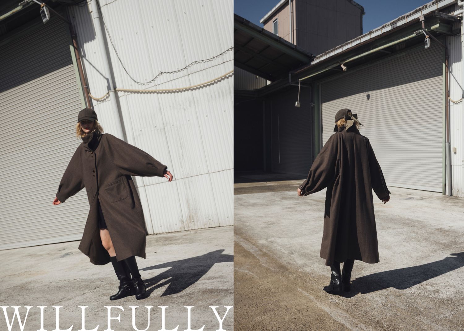 ウィルフリー willfully ポンチョコート　グレー ウィルフリー willfully ポンチョコート グレー