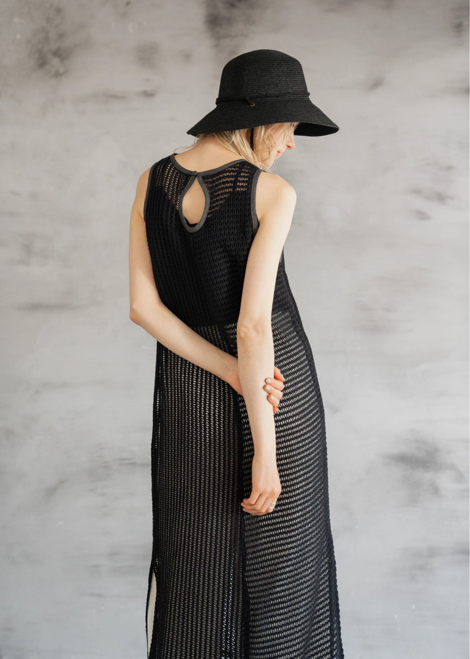 patchwork mesh 2way slit OP