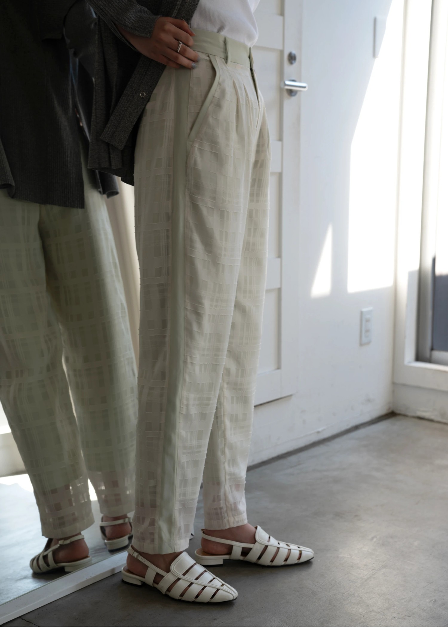 wrapped in sheer check PT