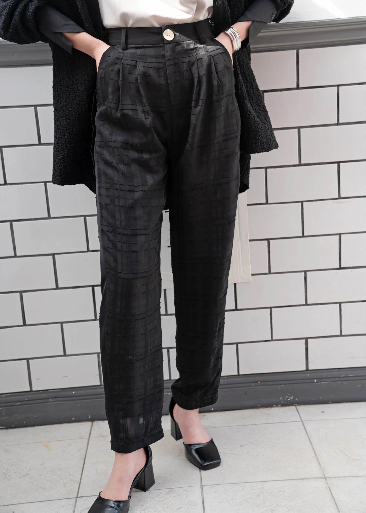 wrapped in sheer check PT