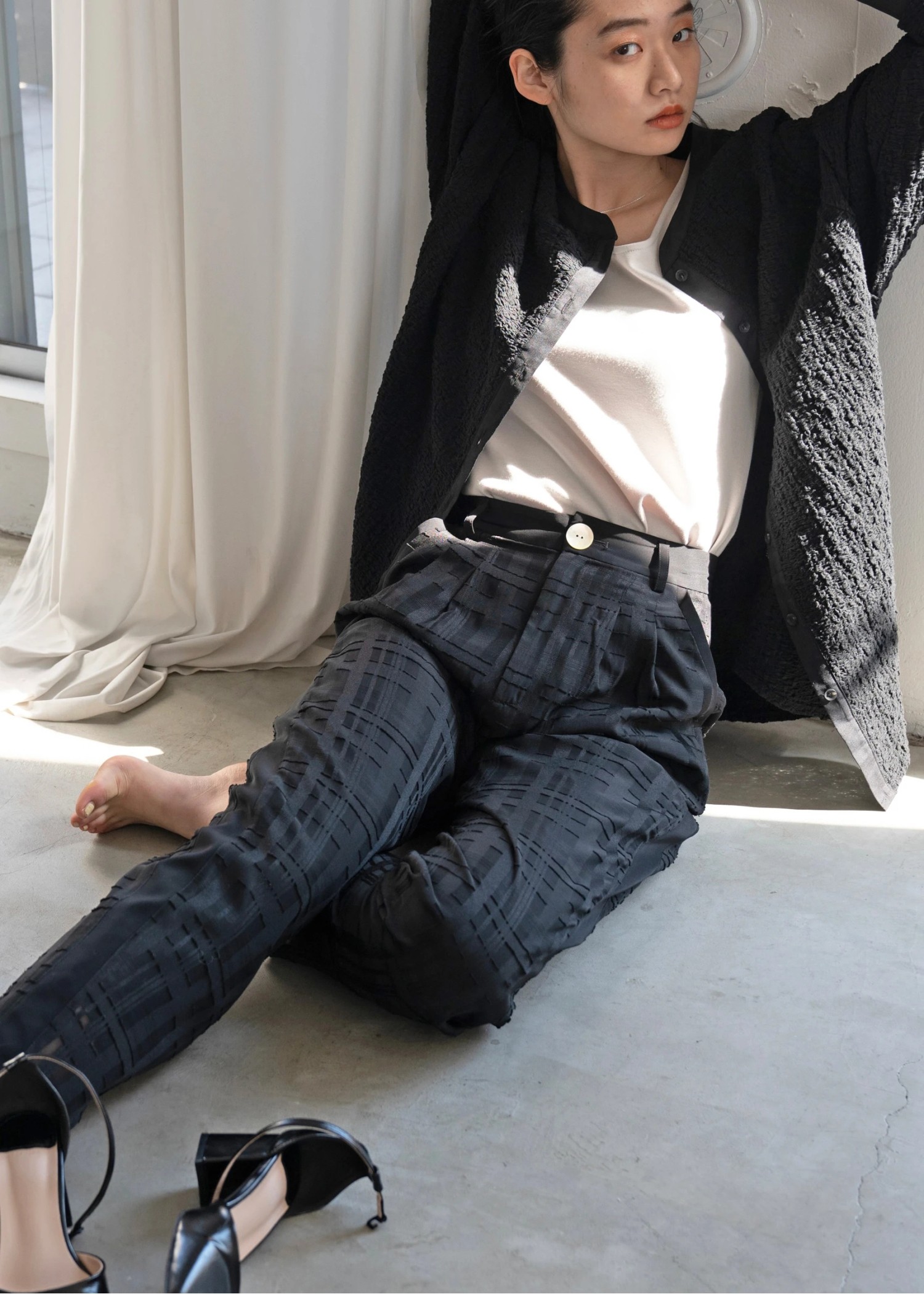 wrapped in sheer check PT