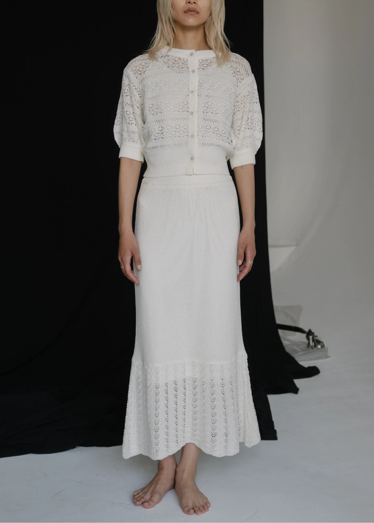 switching mermaid lacework knit SK