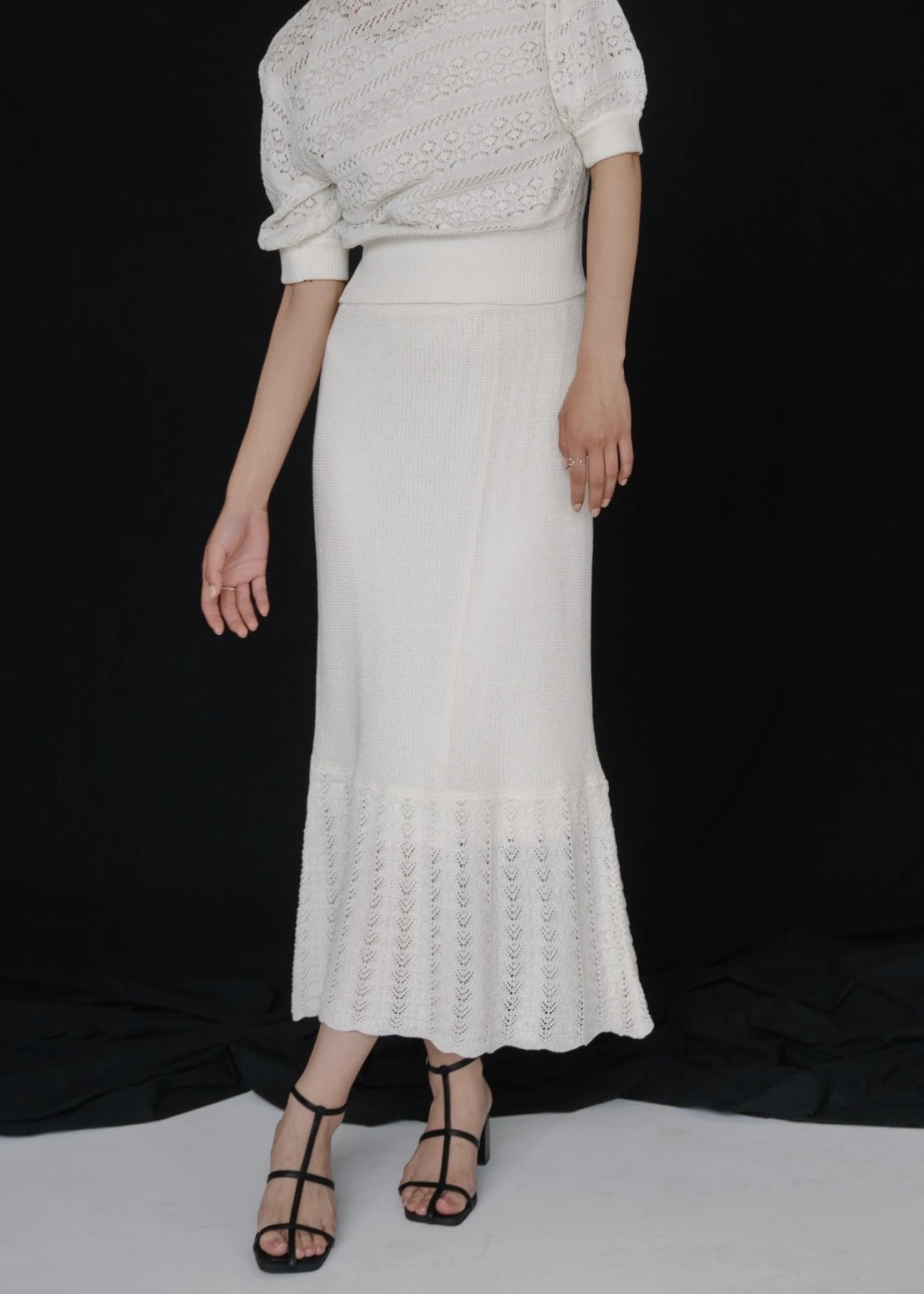 switching mermaid lacework knit SK