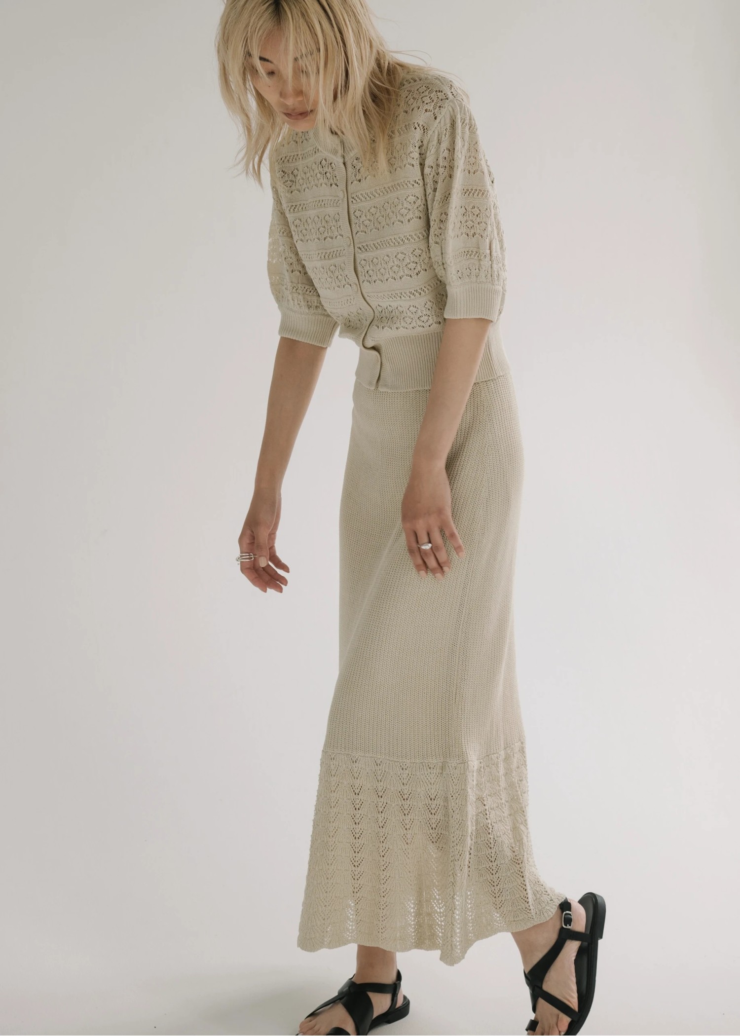 switching mermaid lacework knit SK