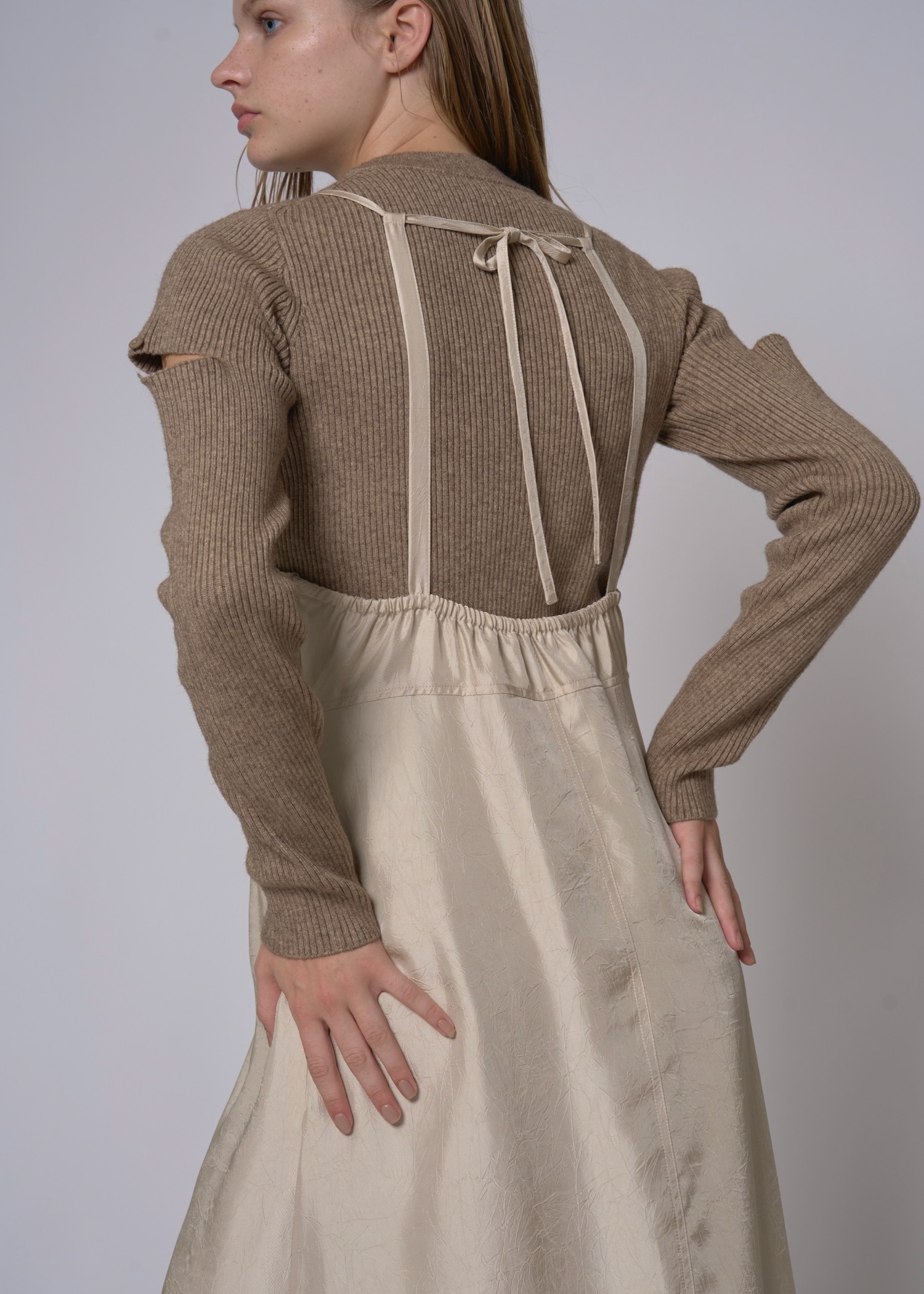 crush satin string adjustment cami OP