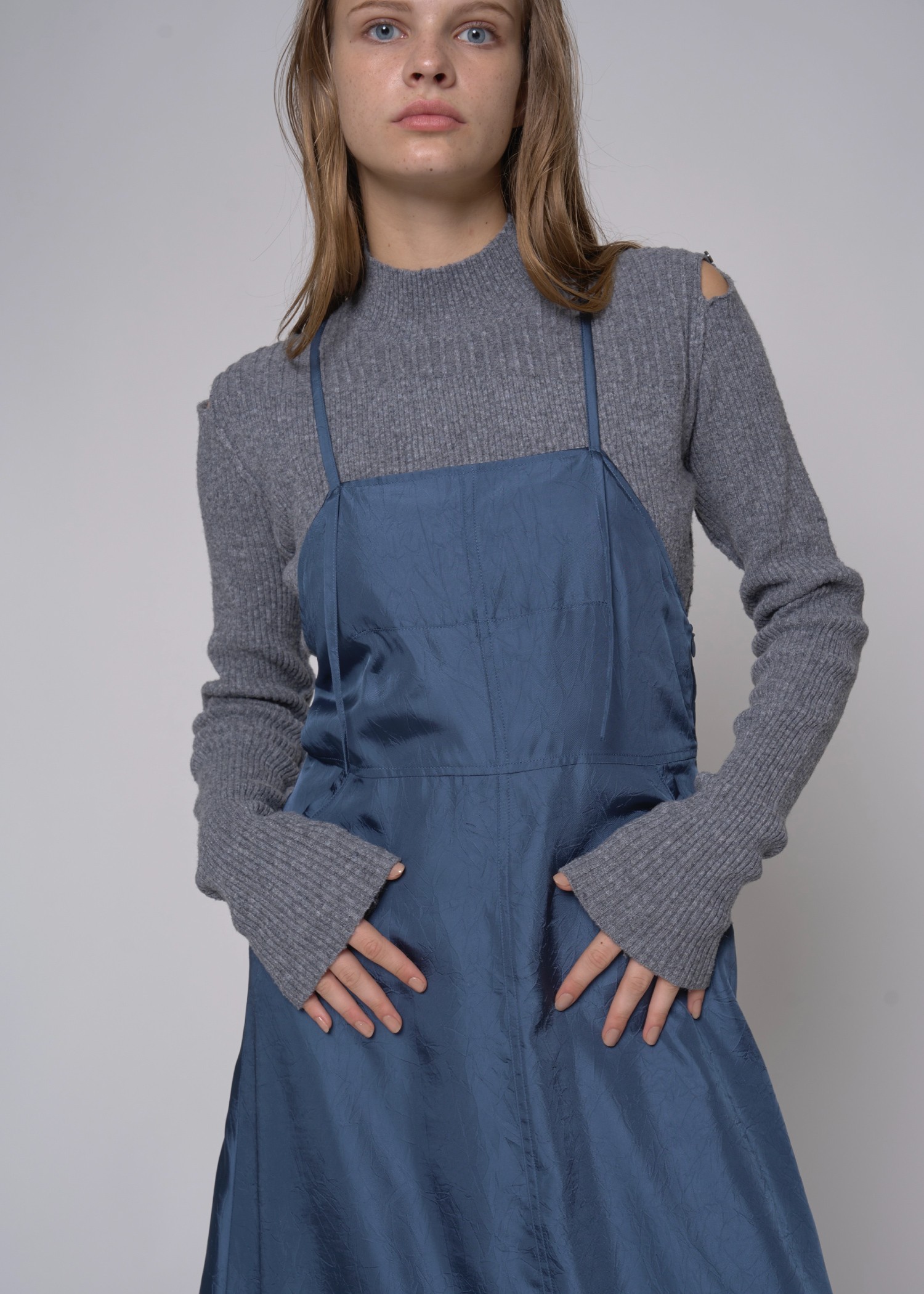 crush satin string adjustment cami OP