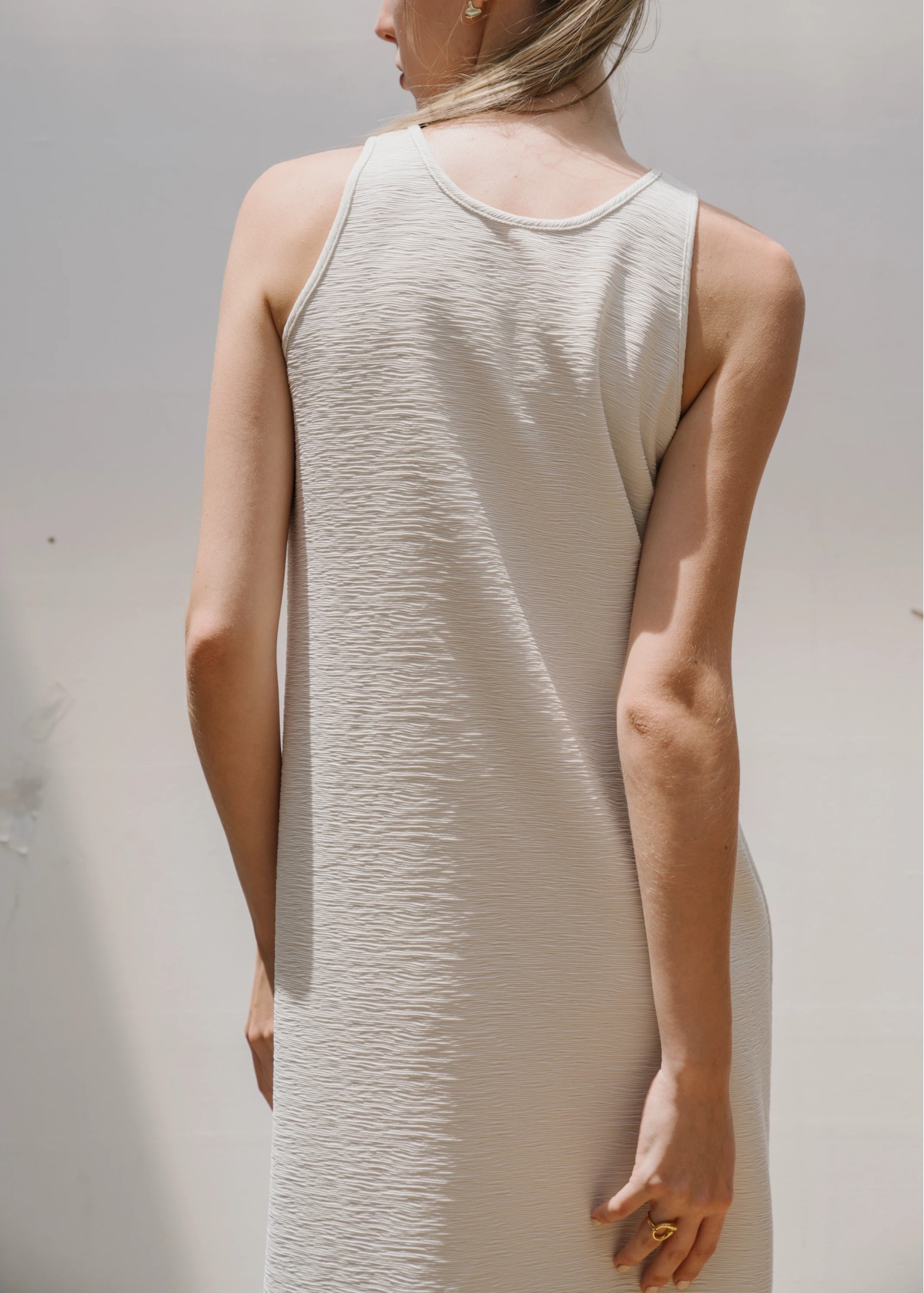 lace bolero × no sleeve billow rib OP SET