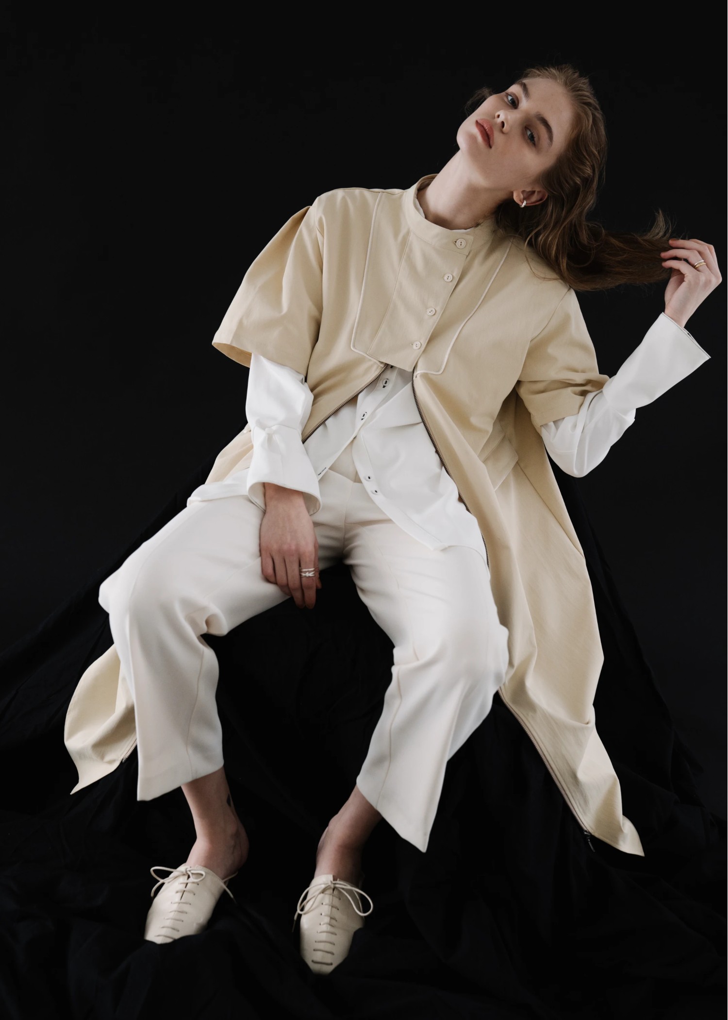 placket front over tuck zip OP/JK