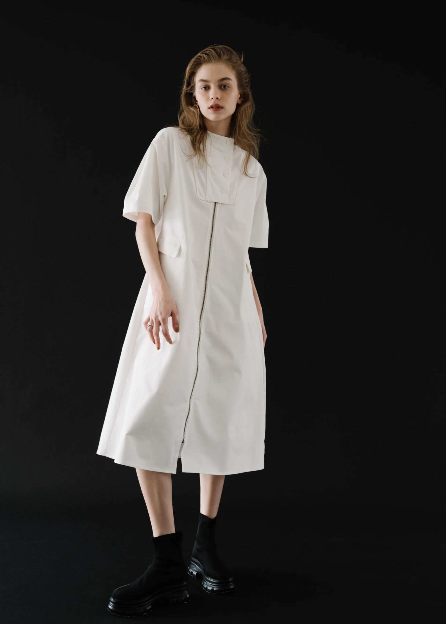 placket front over tuck zip OP/JK