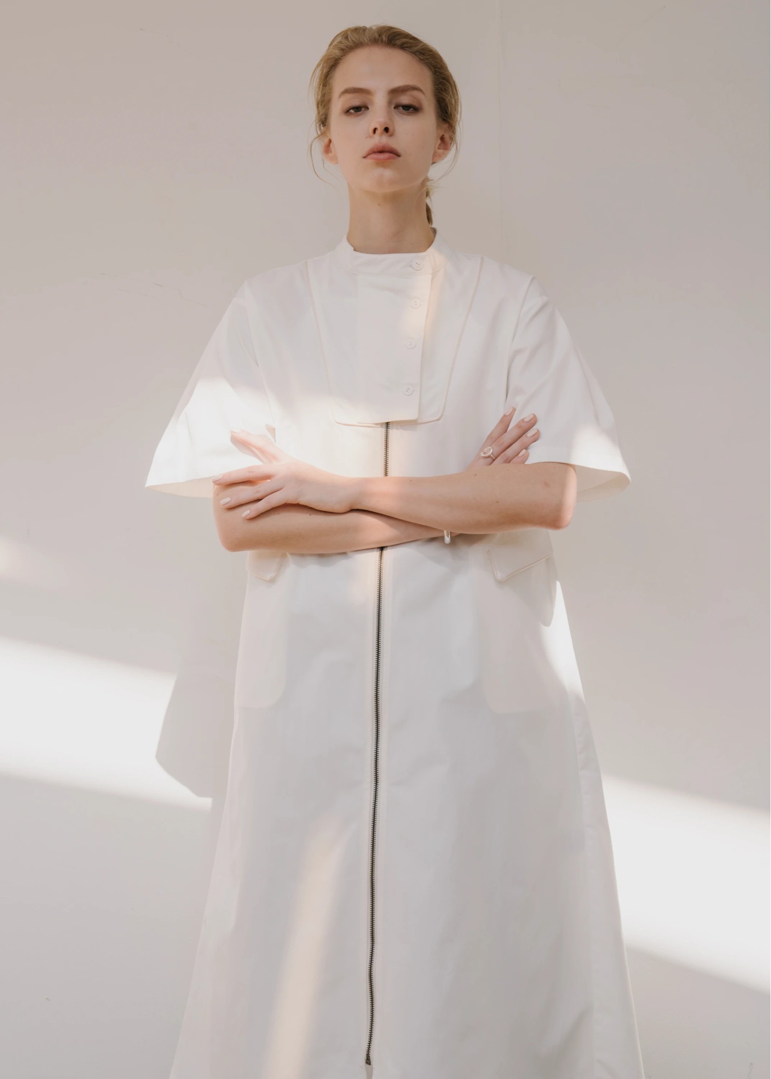 placket front over tuck zip OP/JK