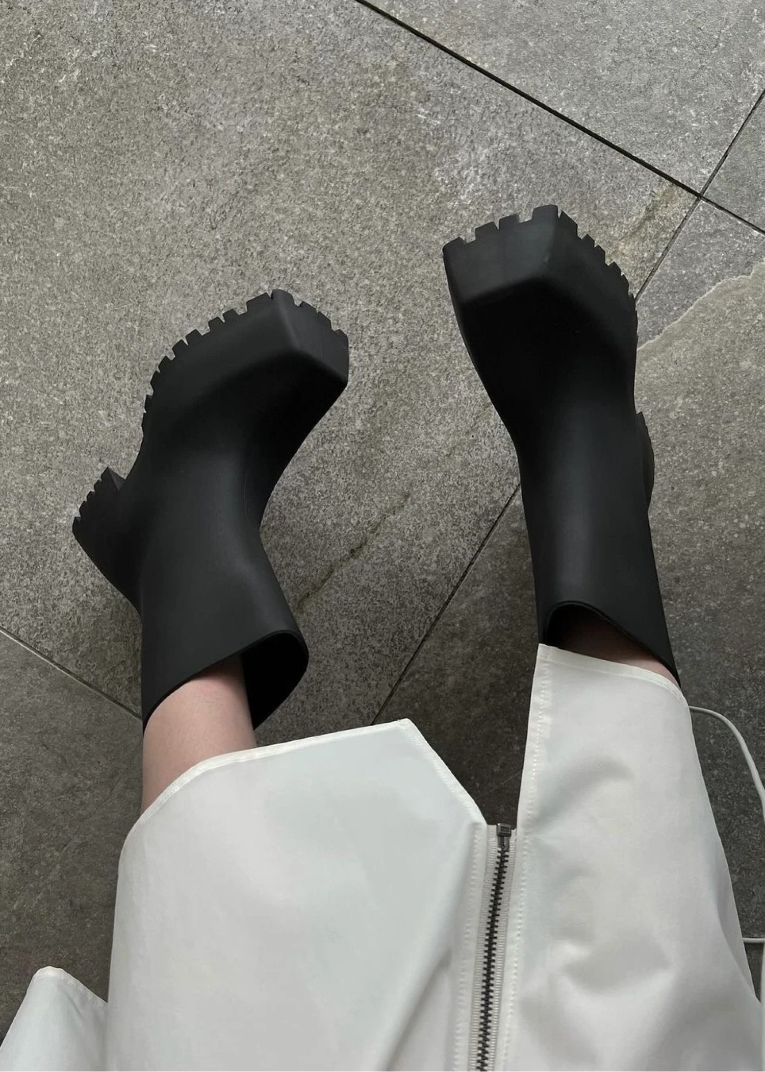 square toe mat rain boots