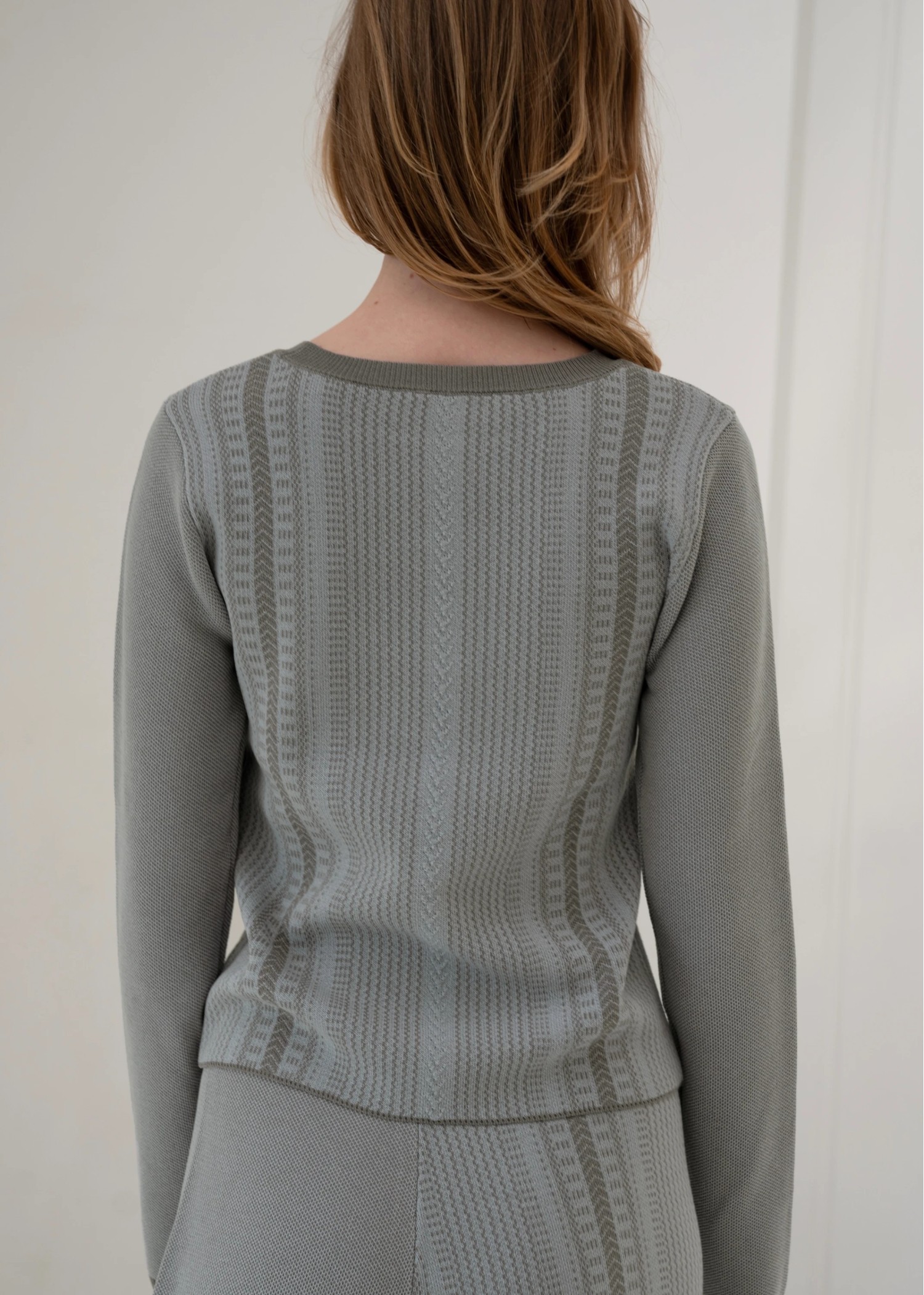 multi stripe jacquard knit