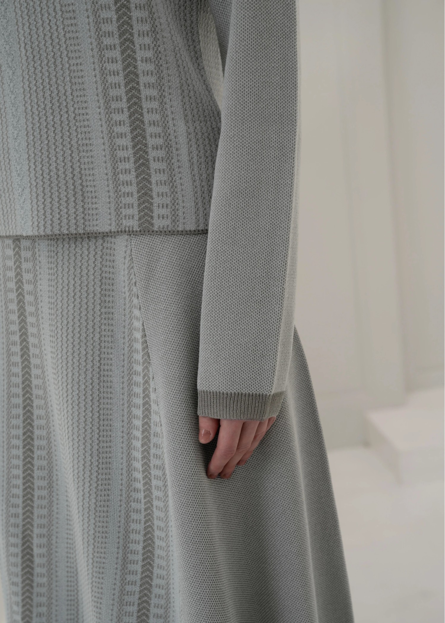 multi stripe jacquard knit