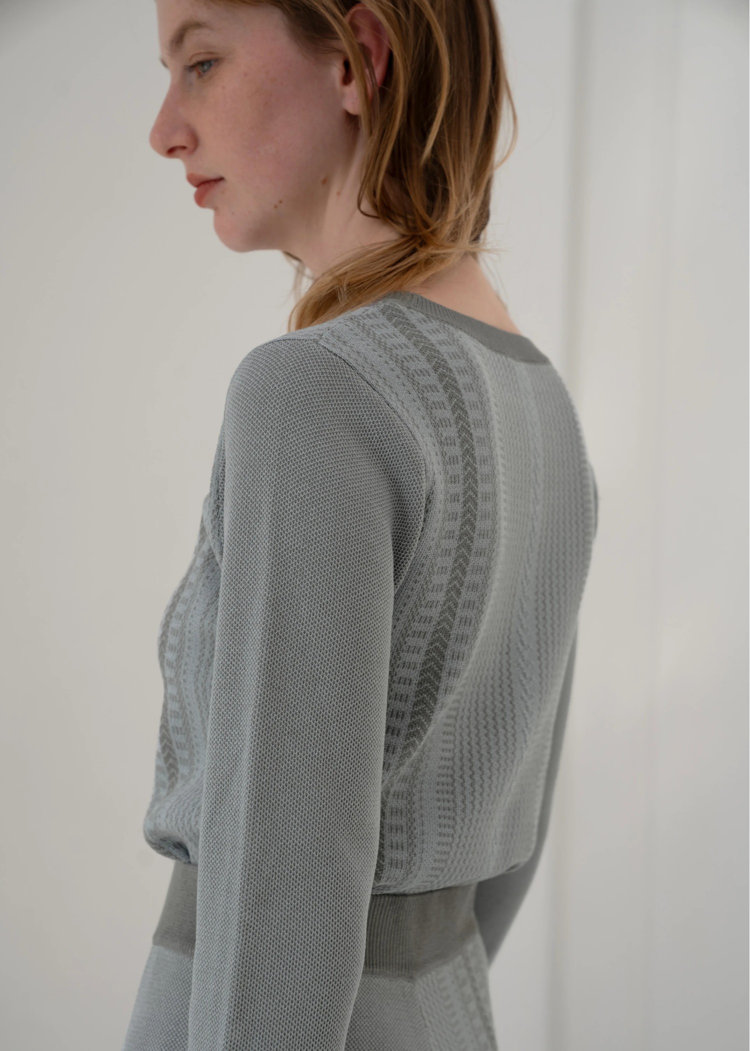 multi stripe jacquard knit