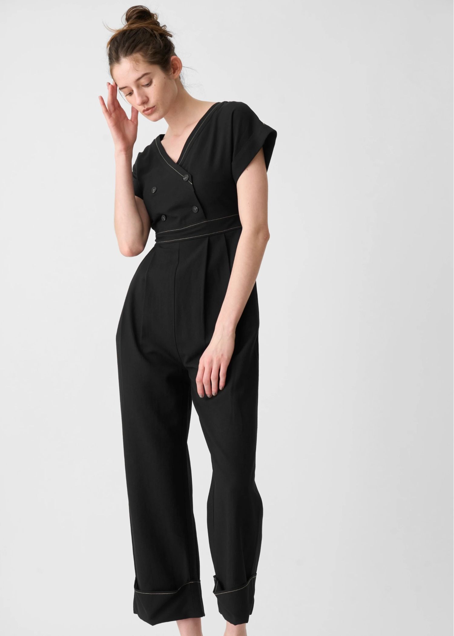 rollup linen kaftan all-in-one