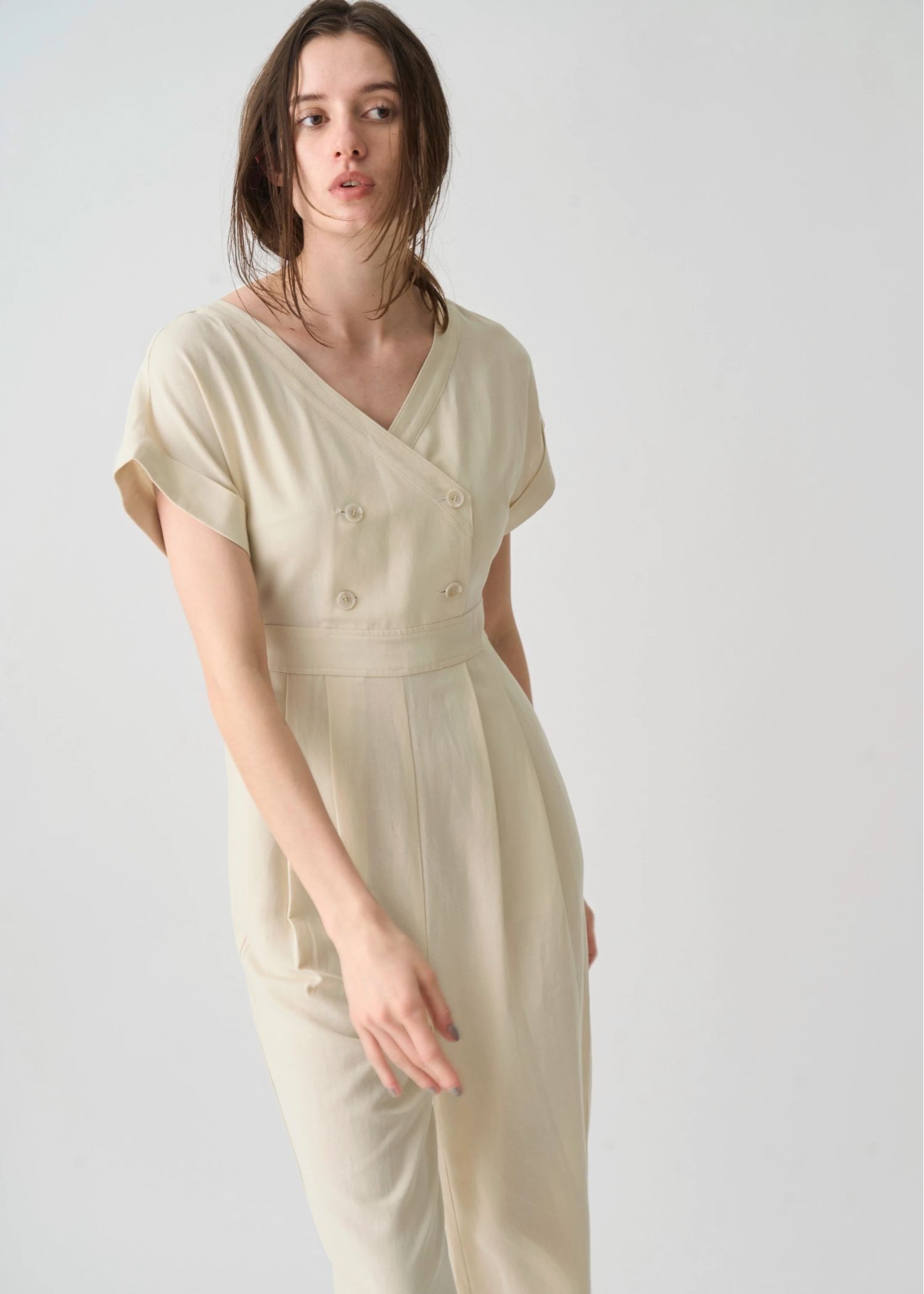 rollup linen kaftan all-in-one