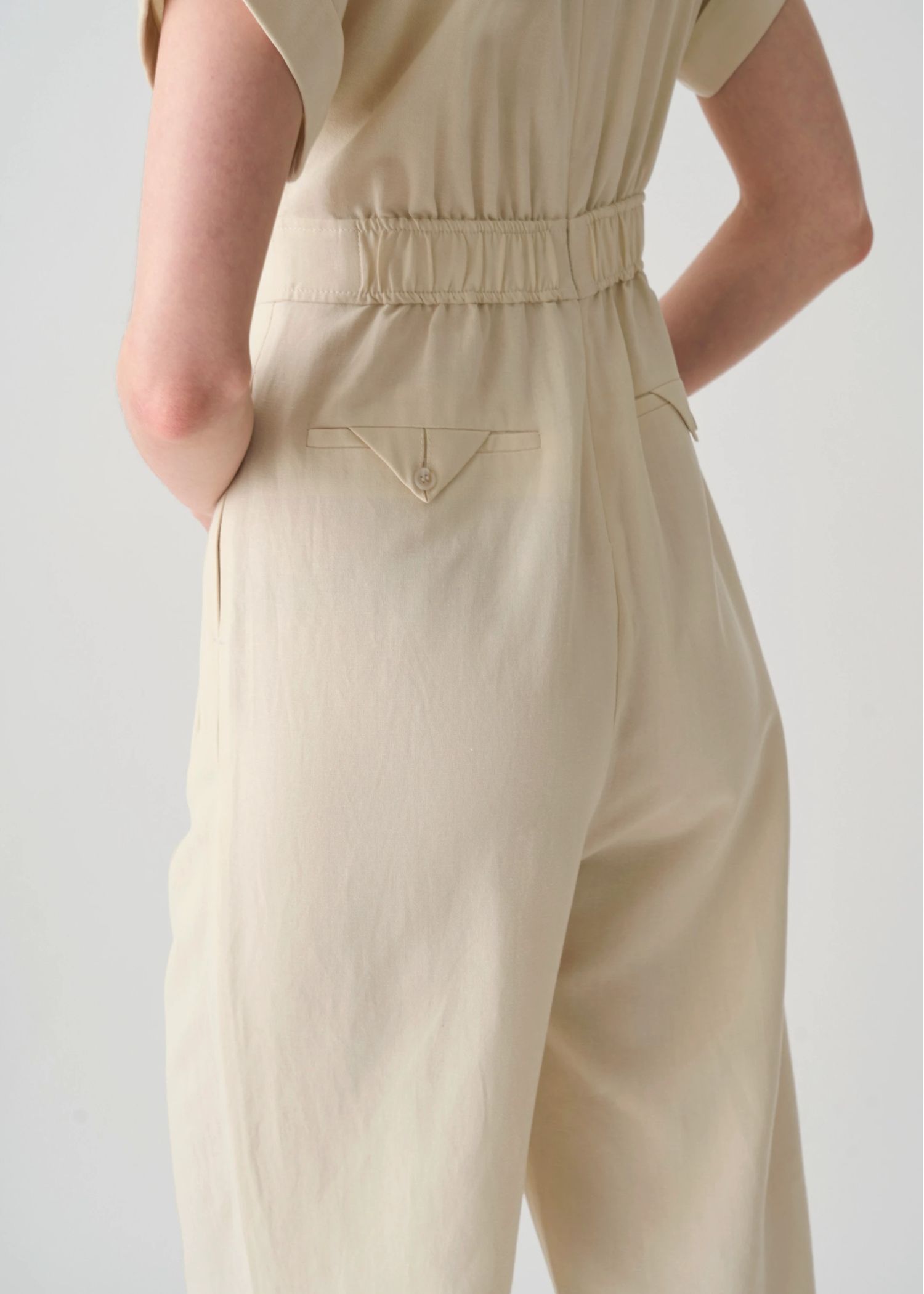 rollup linen kaftan all-in-one