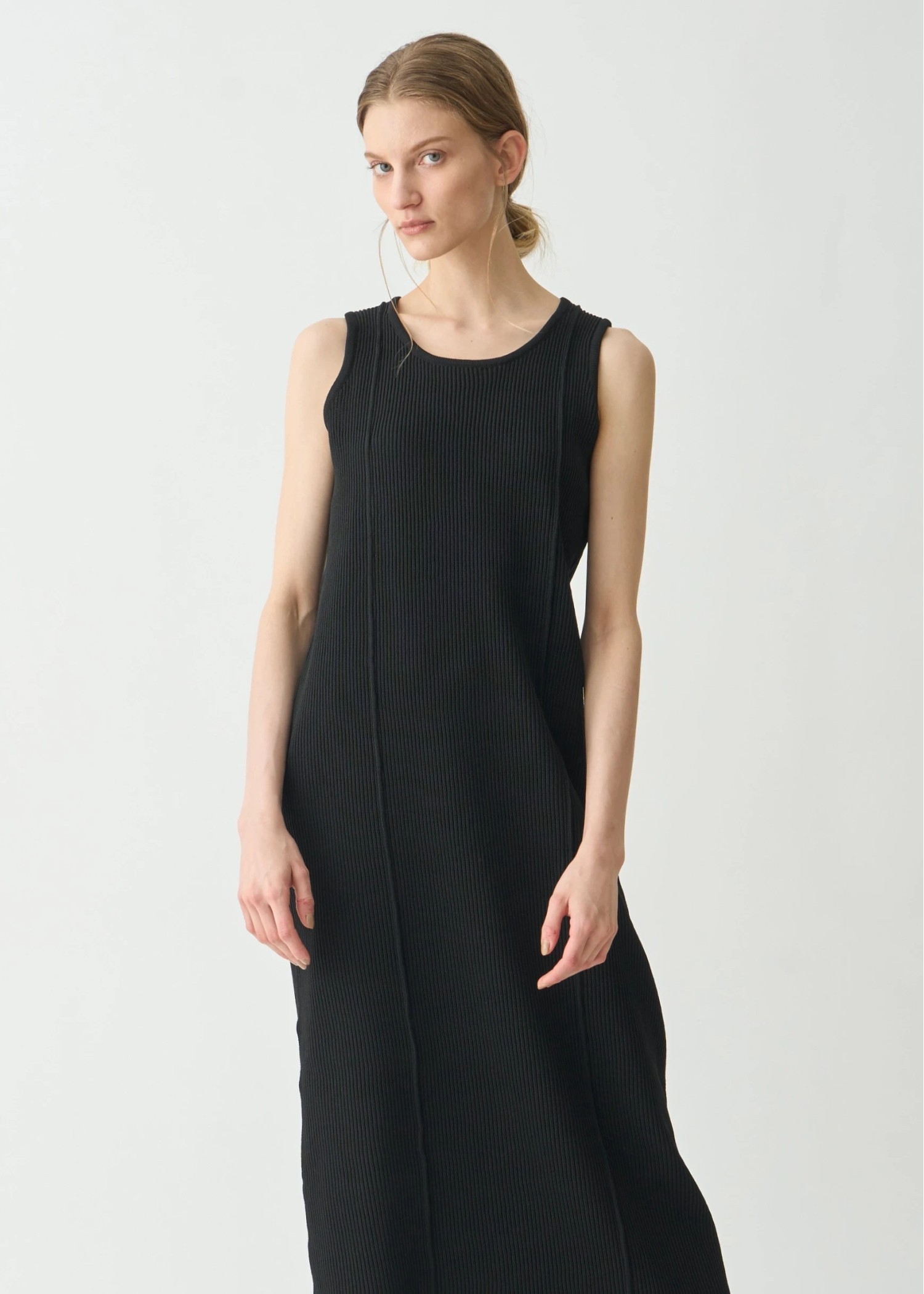 rib aerial knit tank OP