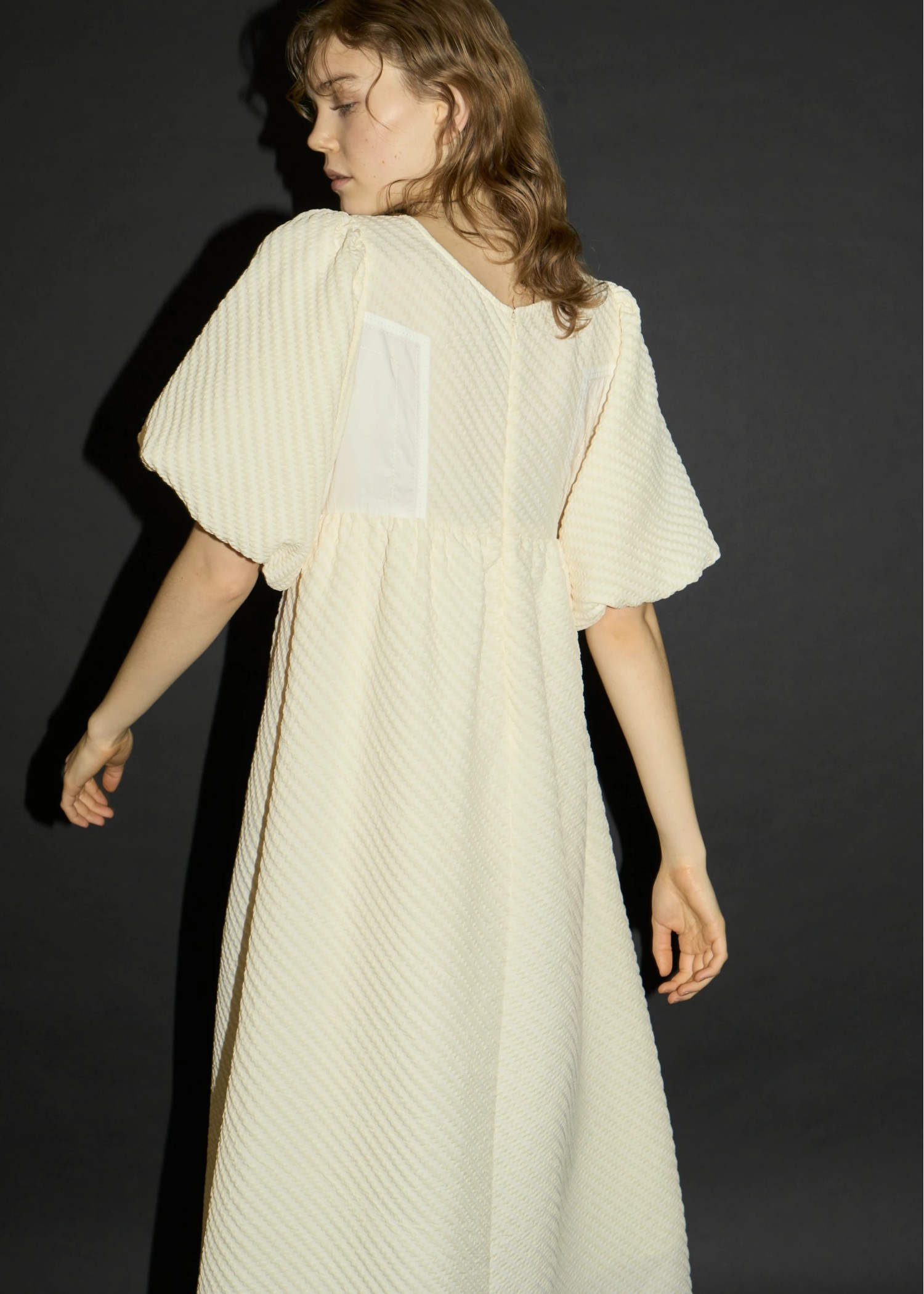 ワンピース floating jacquard balloon sleeve OP floating jacquard balloon sleeve OP