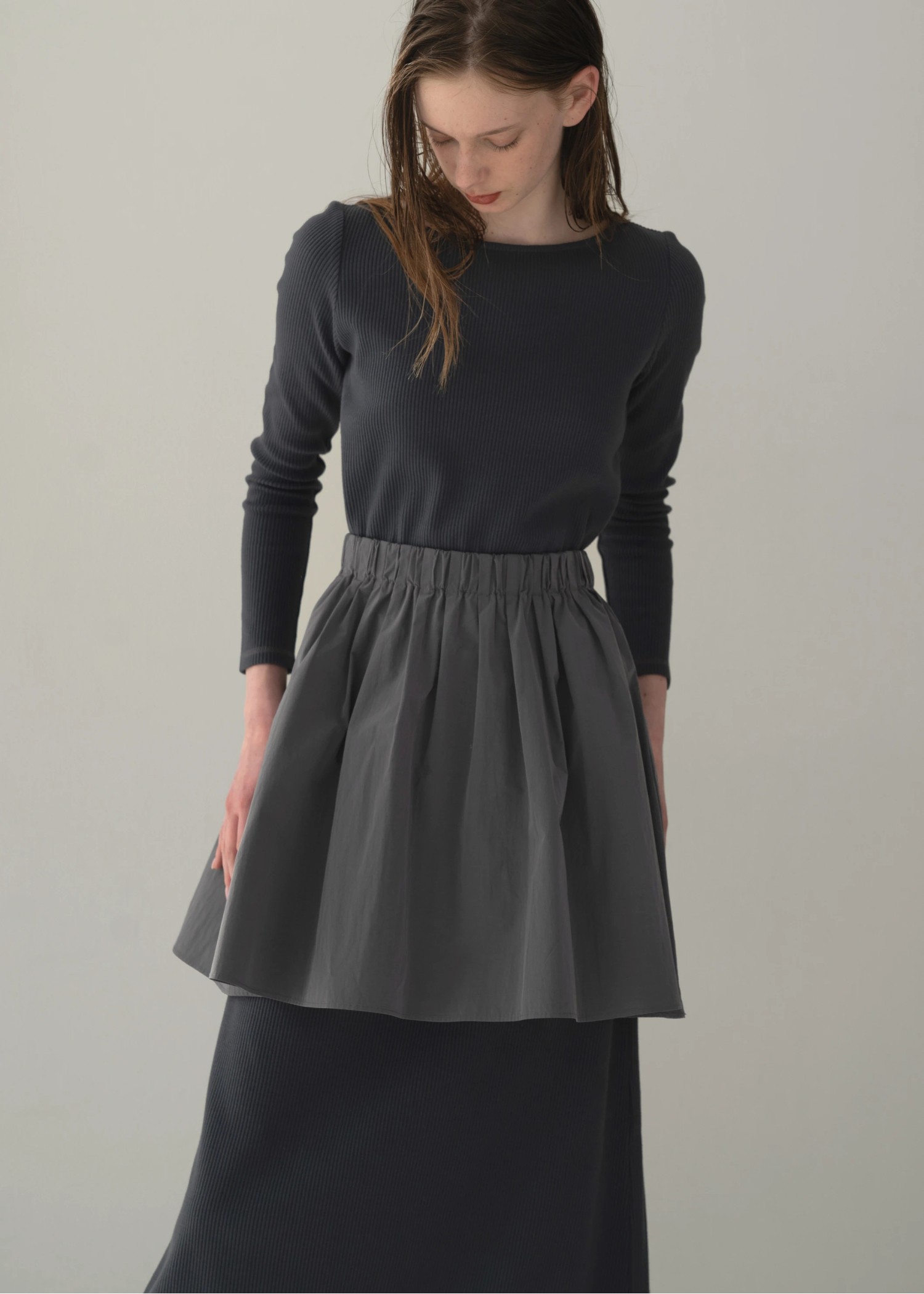 gather bare tops combination rib OP