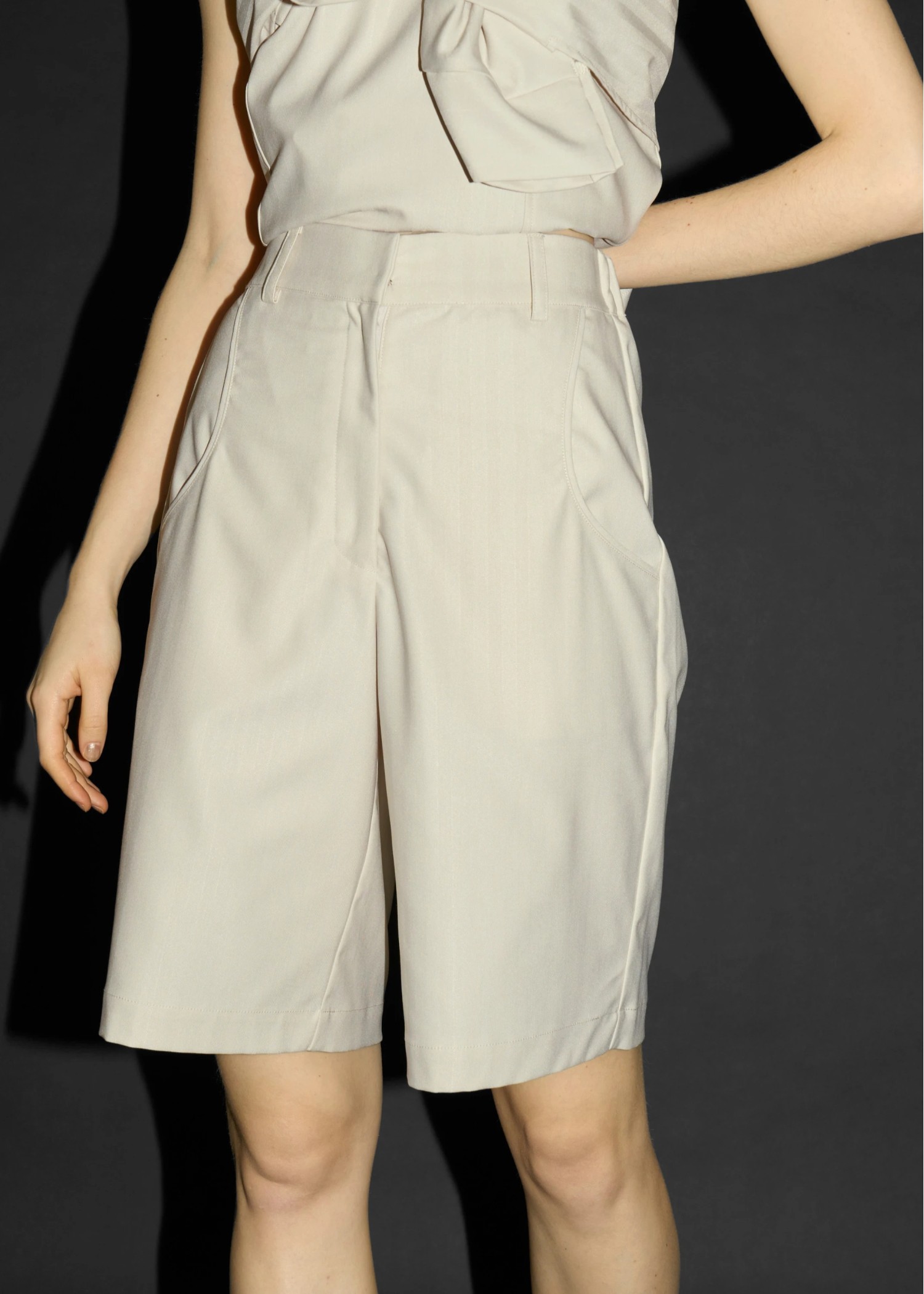 セール】wave pocket piping herringbone half PT（その他パンツ