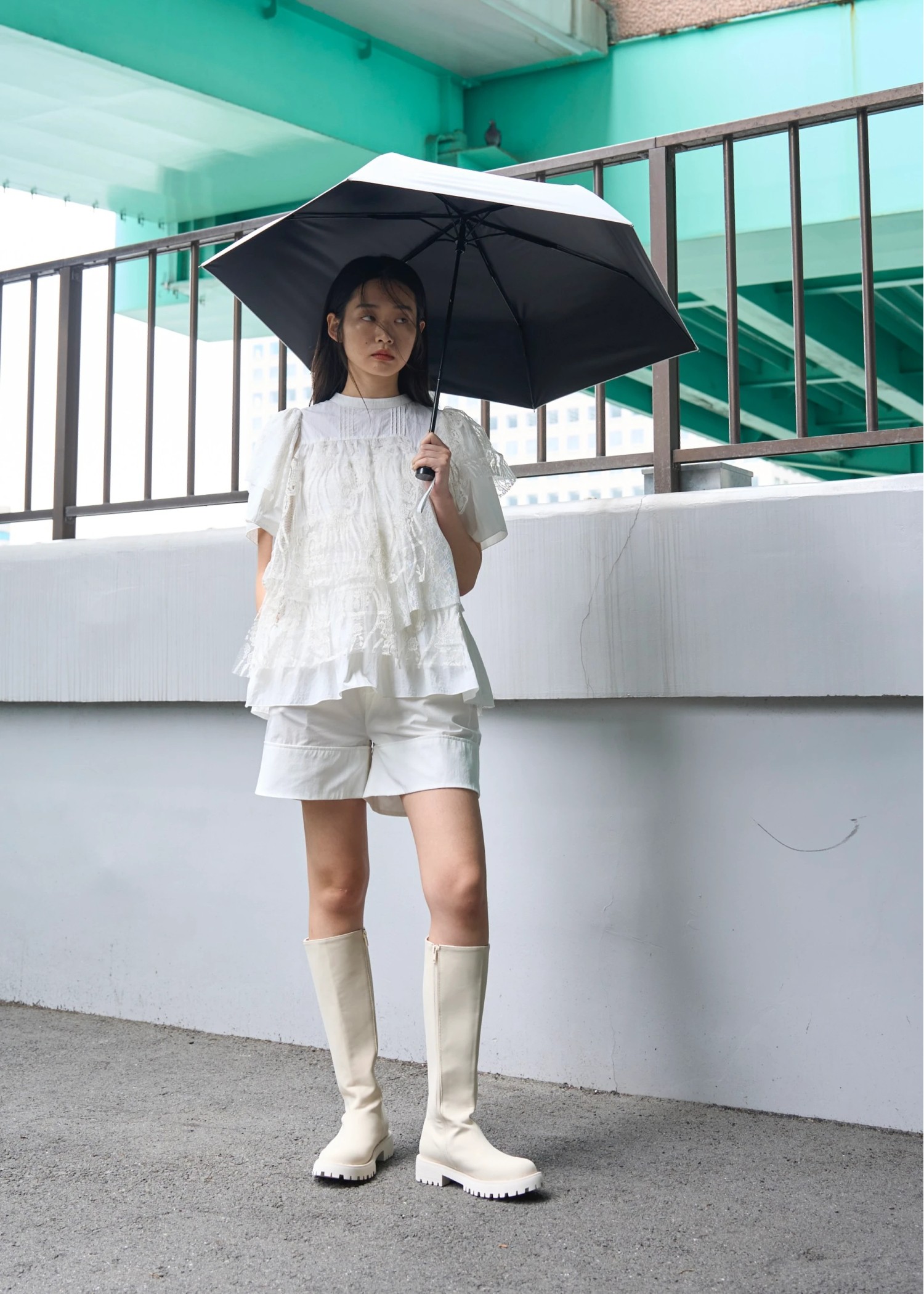 tank sole smooth long boots