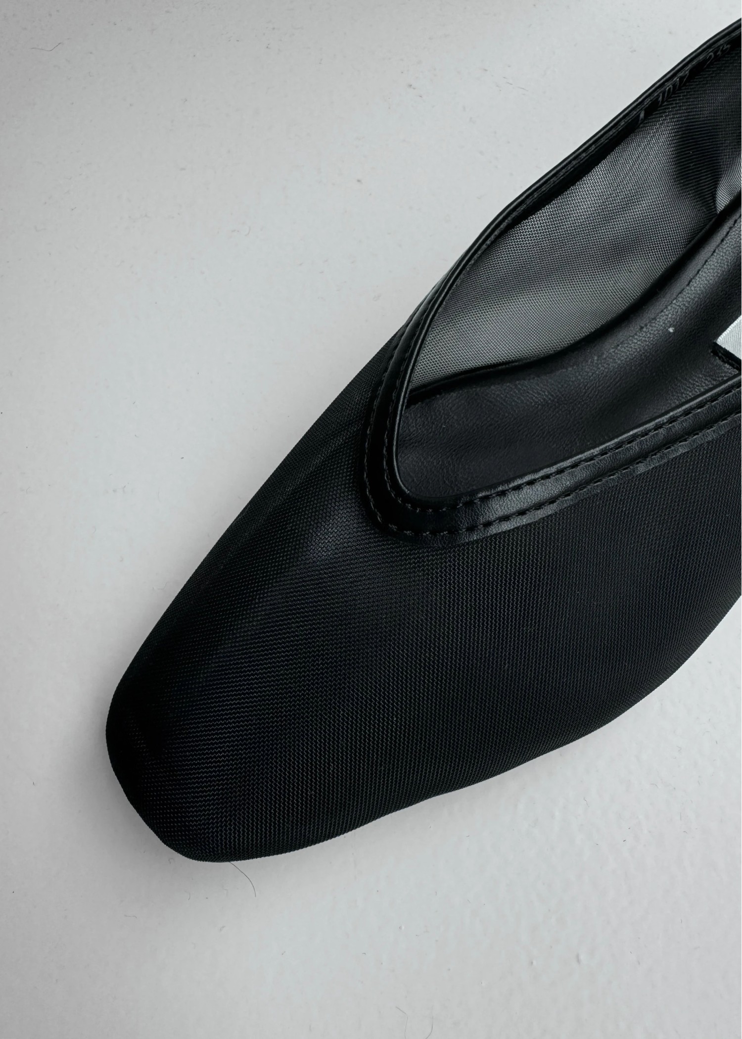 see-through flat shoes