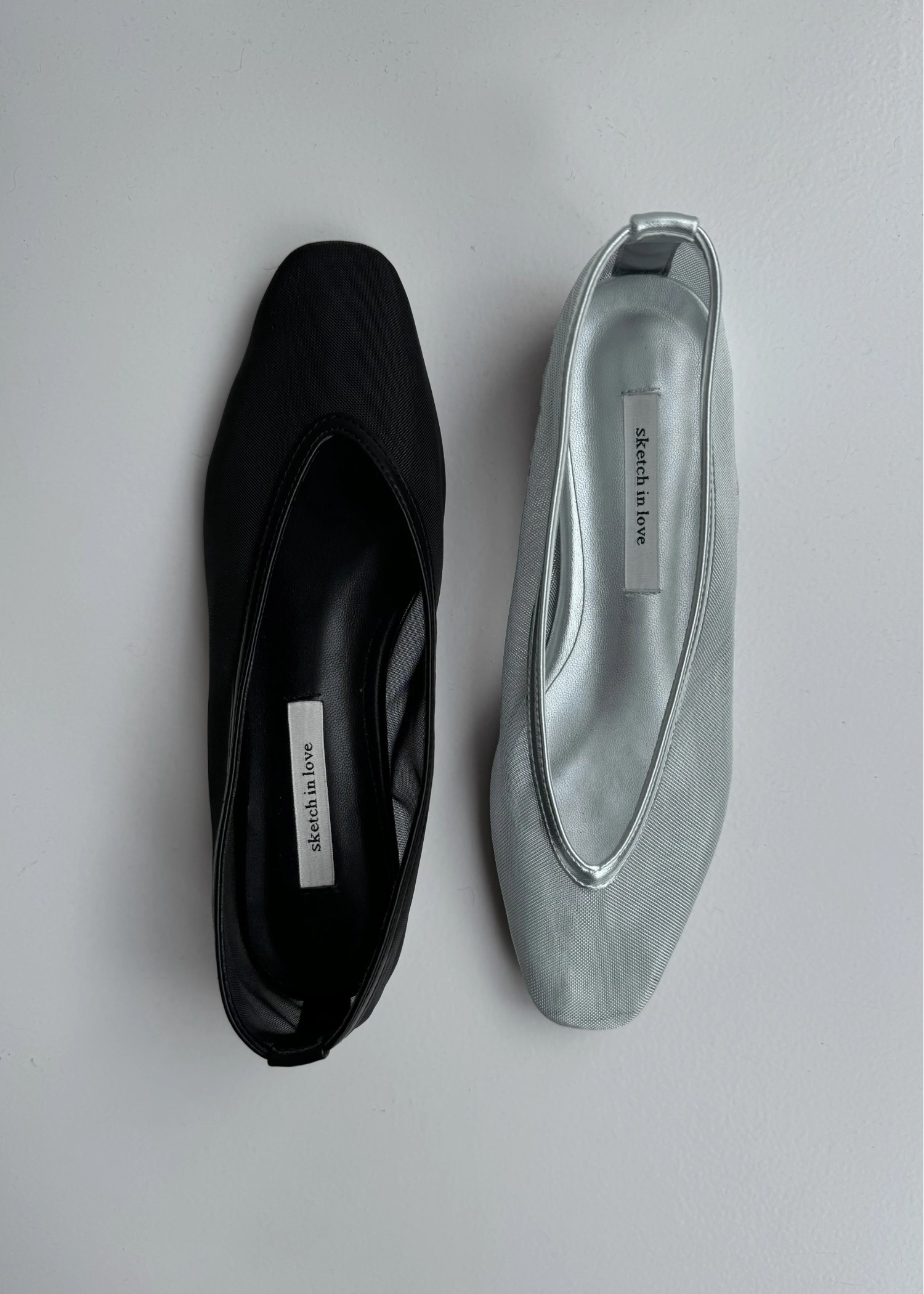 see-through flat shoes