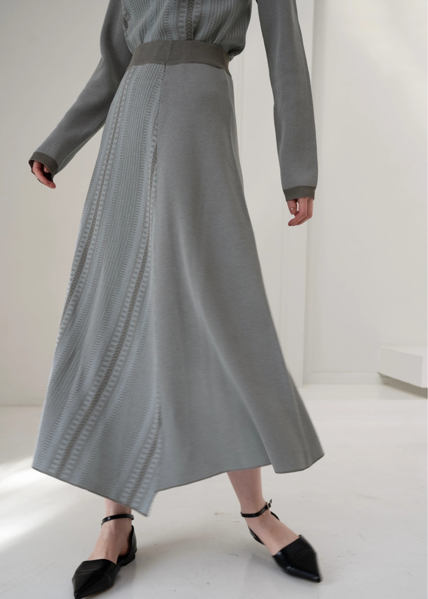 jacquard oblique multi stripe knit SK