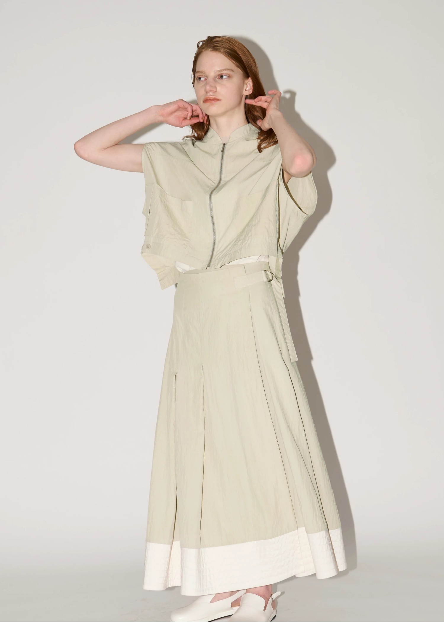 wrap pleats hem boundary SK