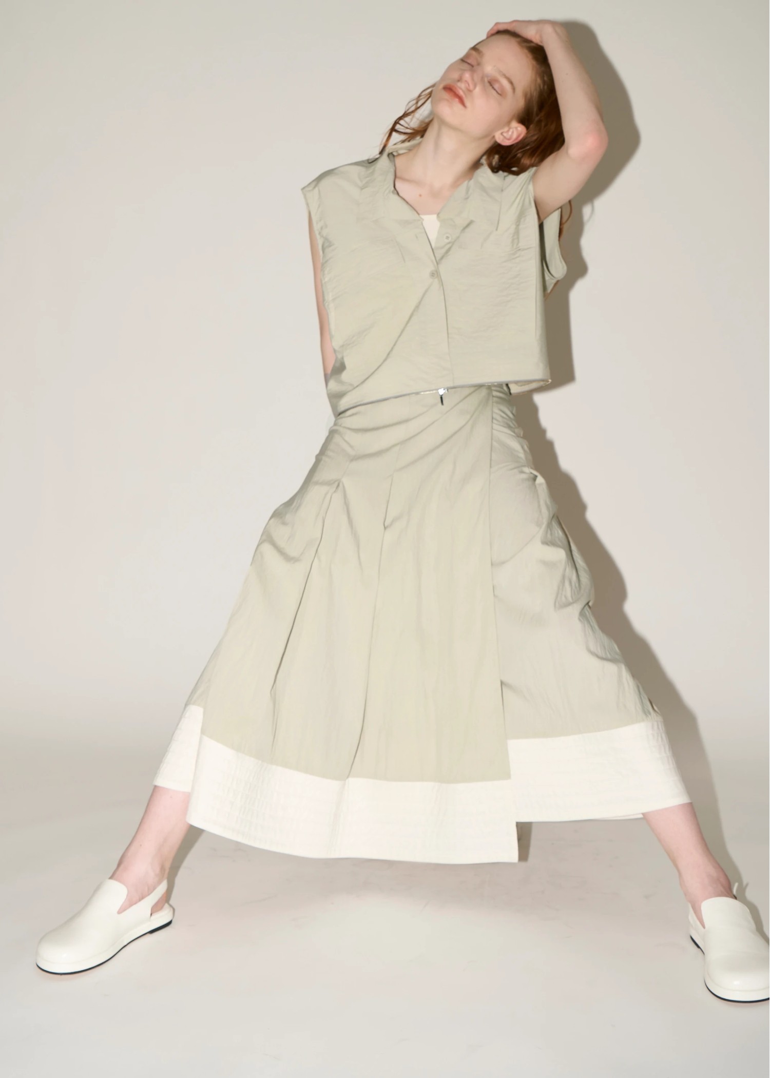 wrap pleats hem boundary SK