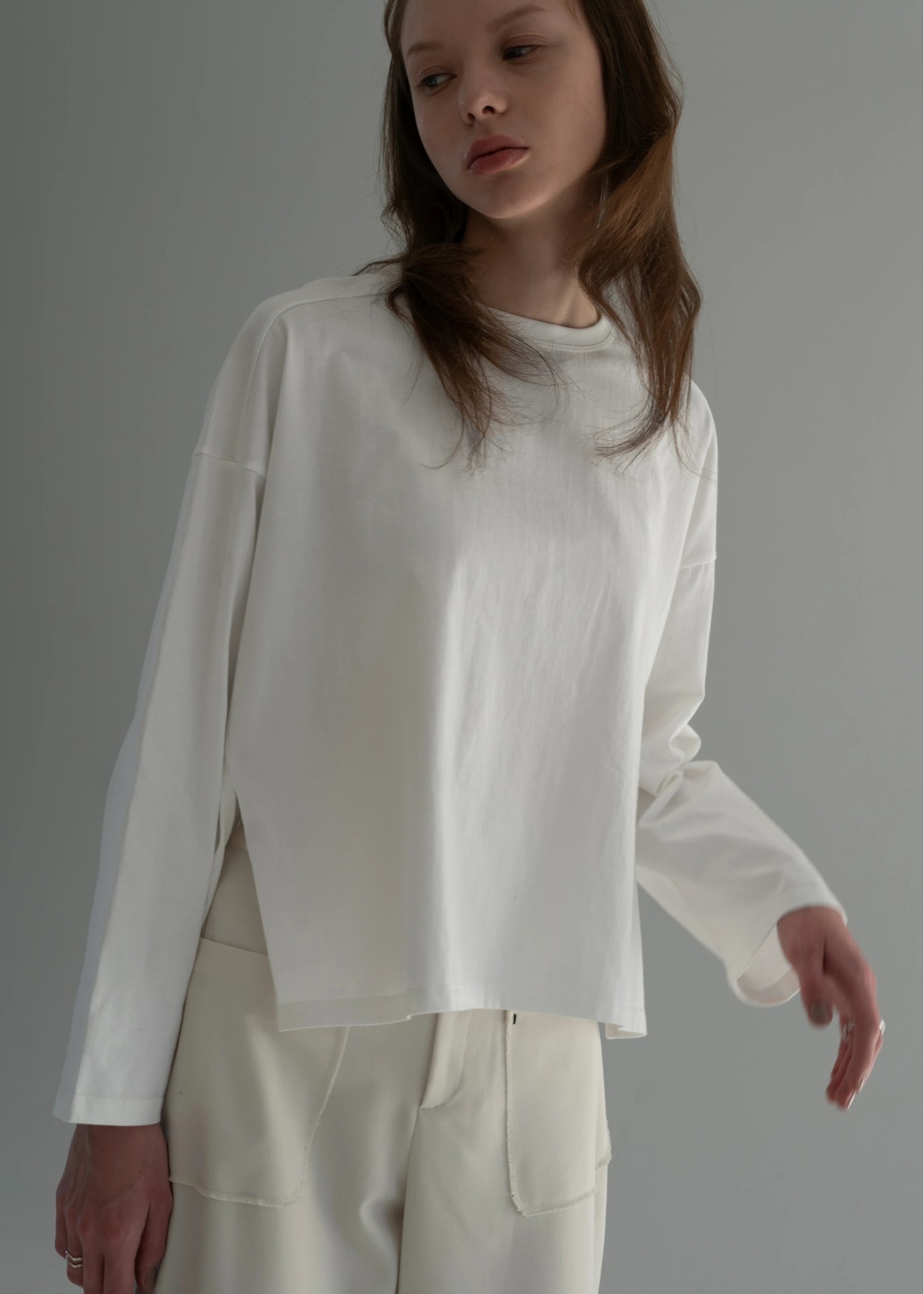 compact side cut generous long T