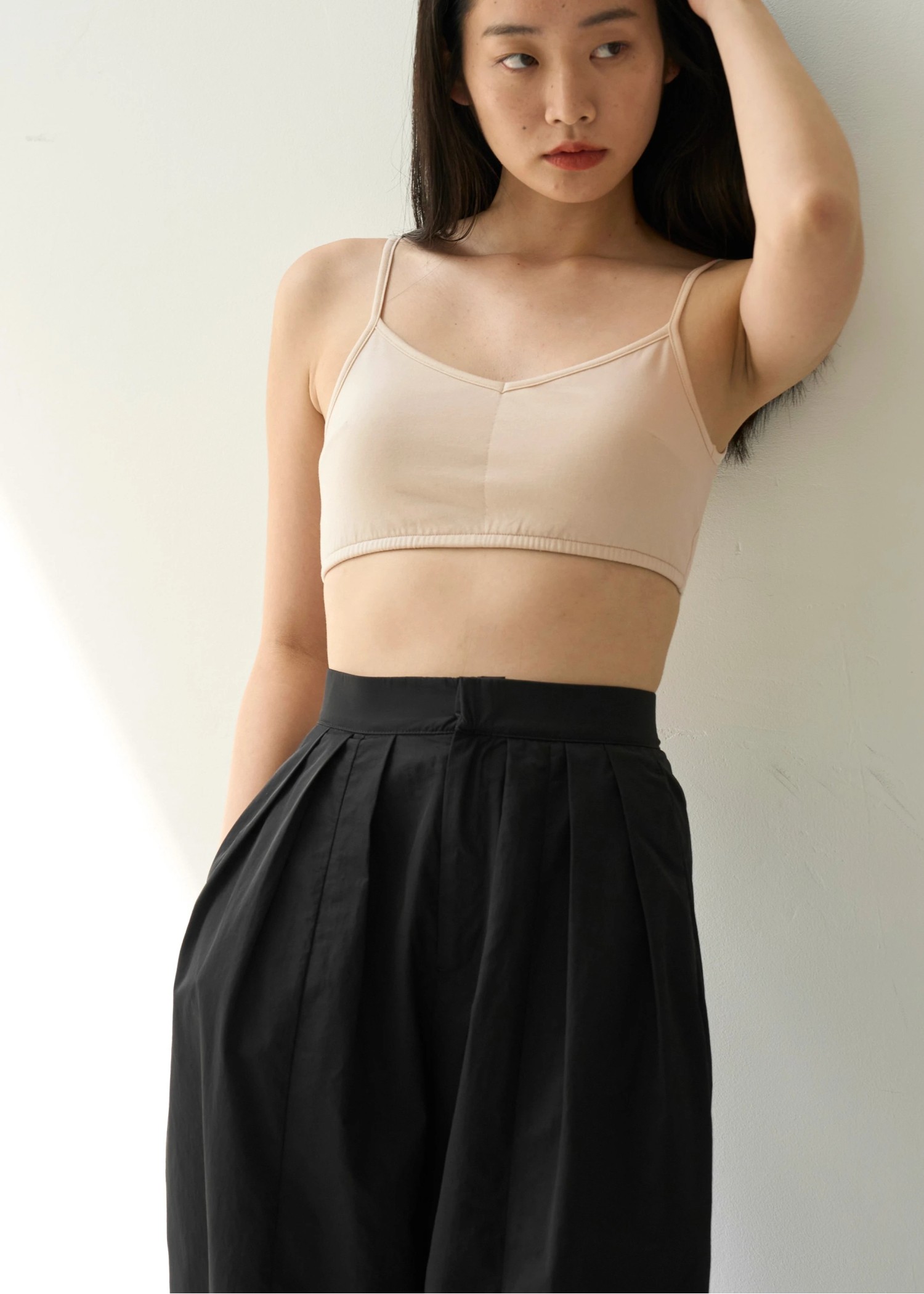 cup in cut and sew bra top
