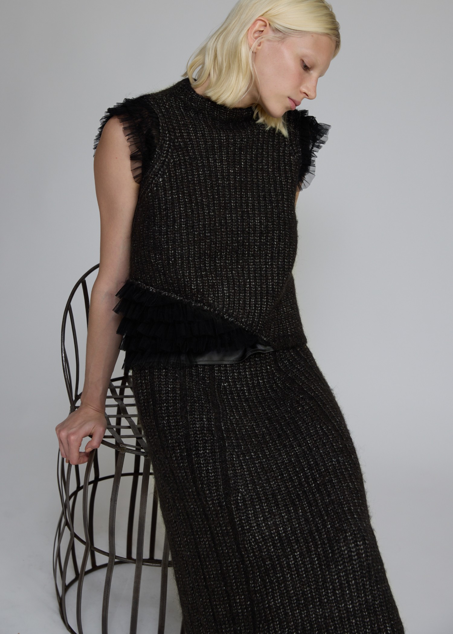 tulle frill conversion meld knit