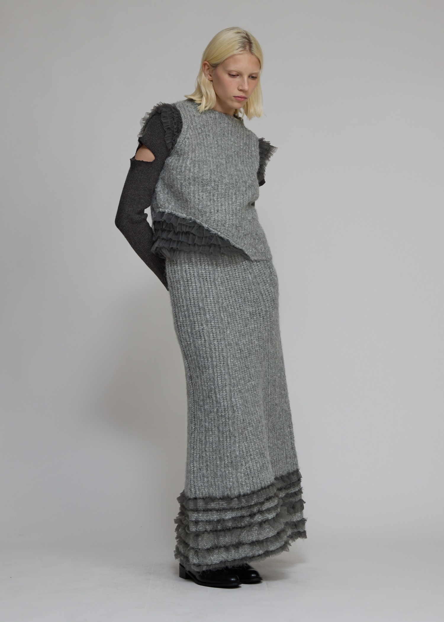 tulle frill conversion meld knit