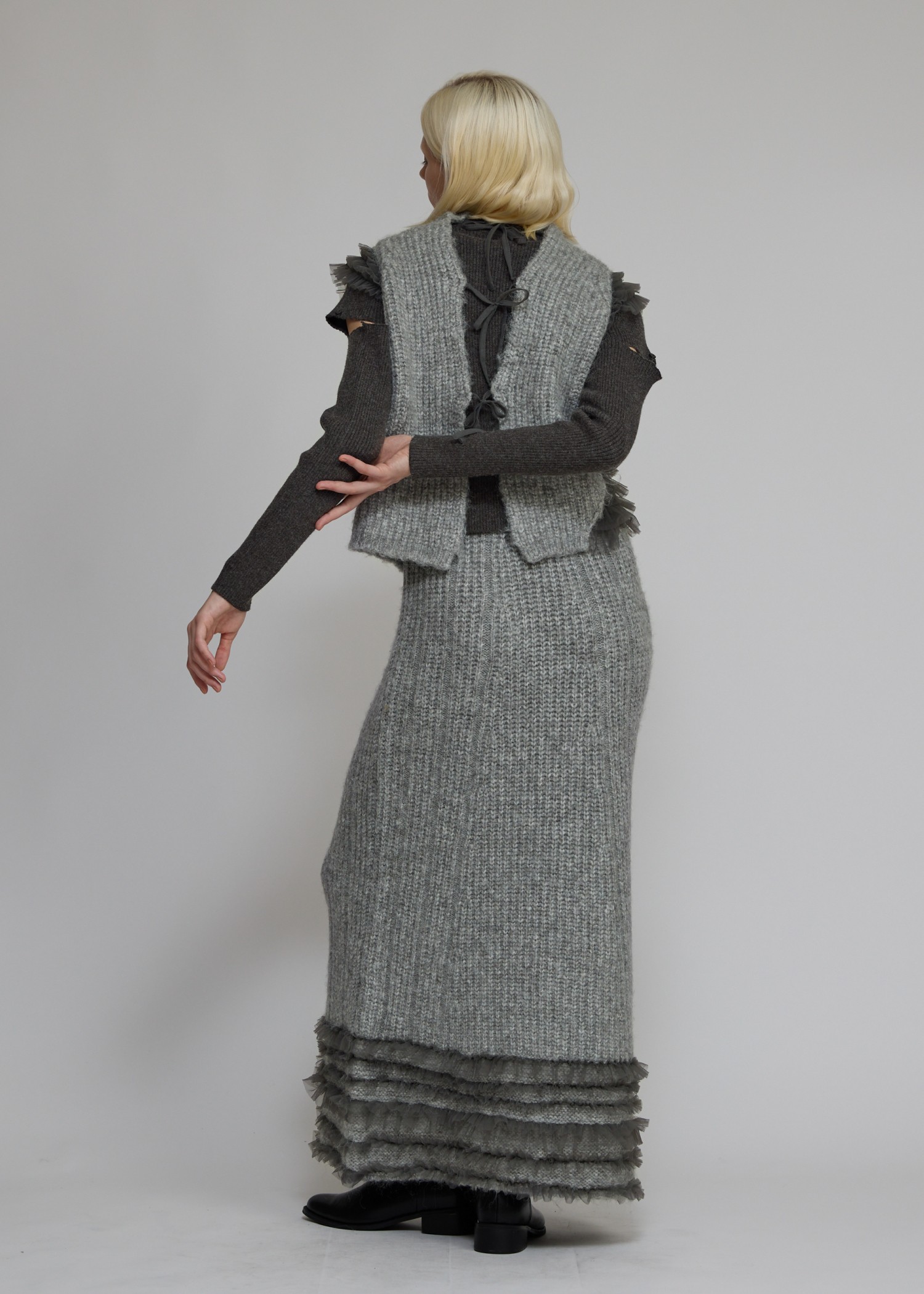 tulle frill conversion meld knit