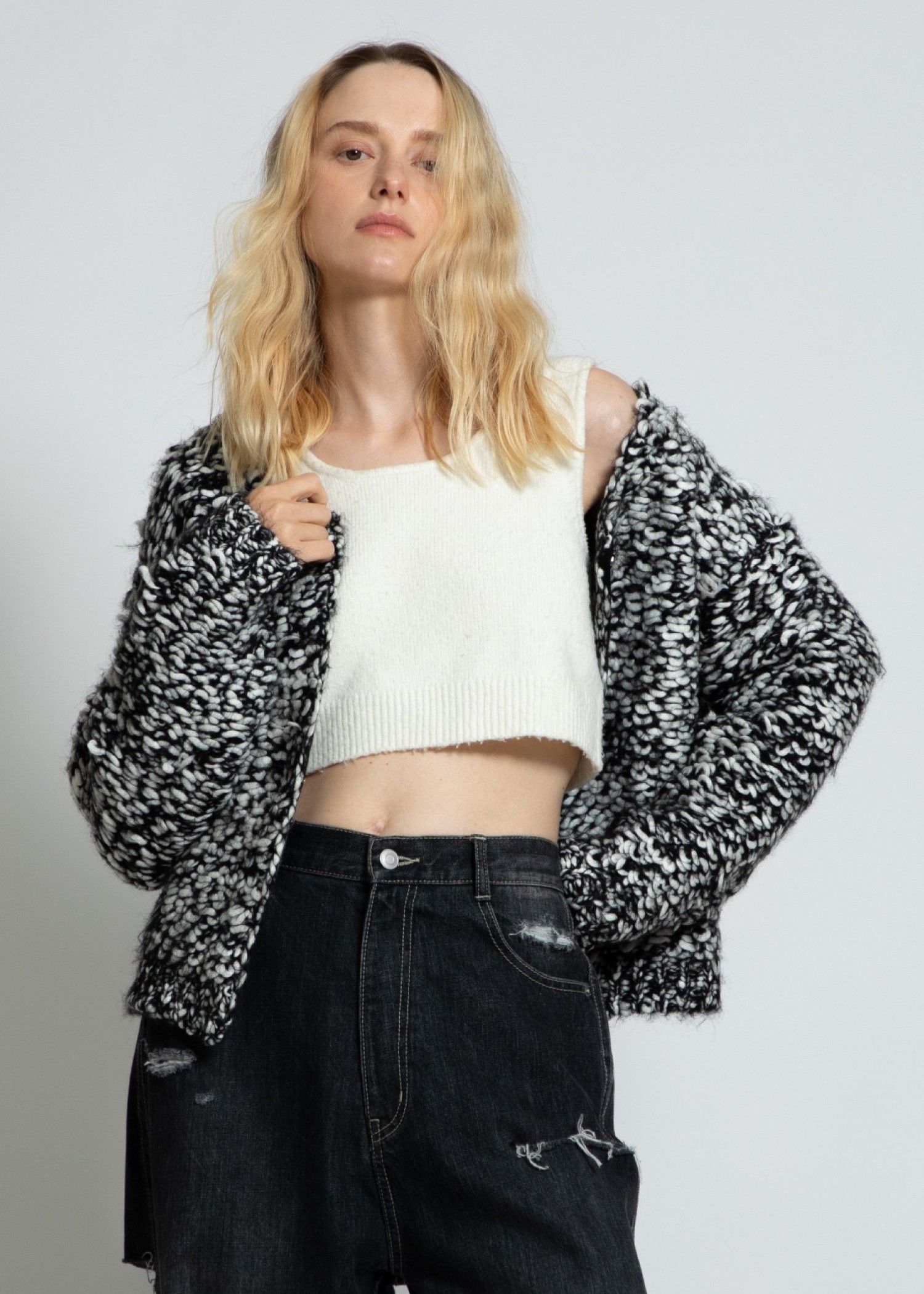 mix roving undulate knit CD