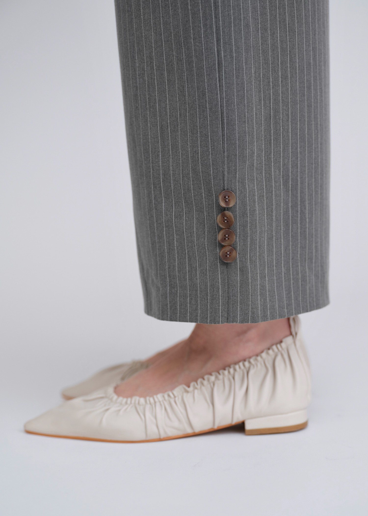 frill shoulder stripe ribbon tie all-in-one