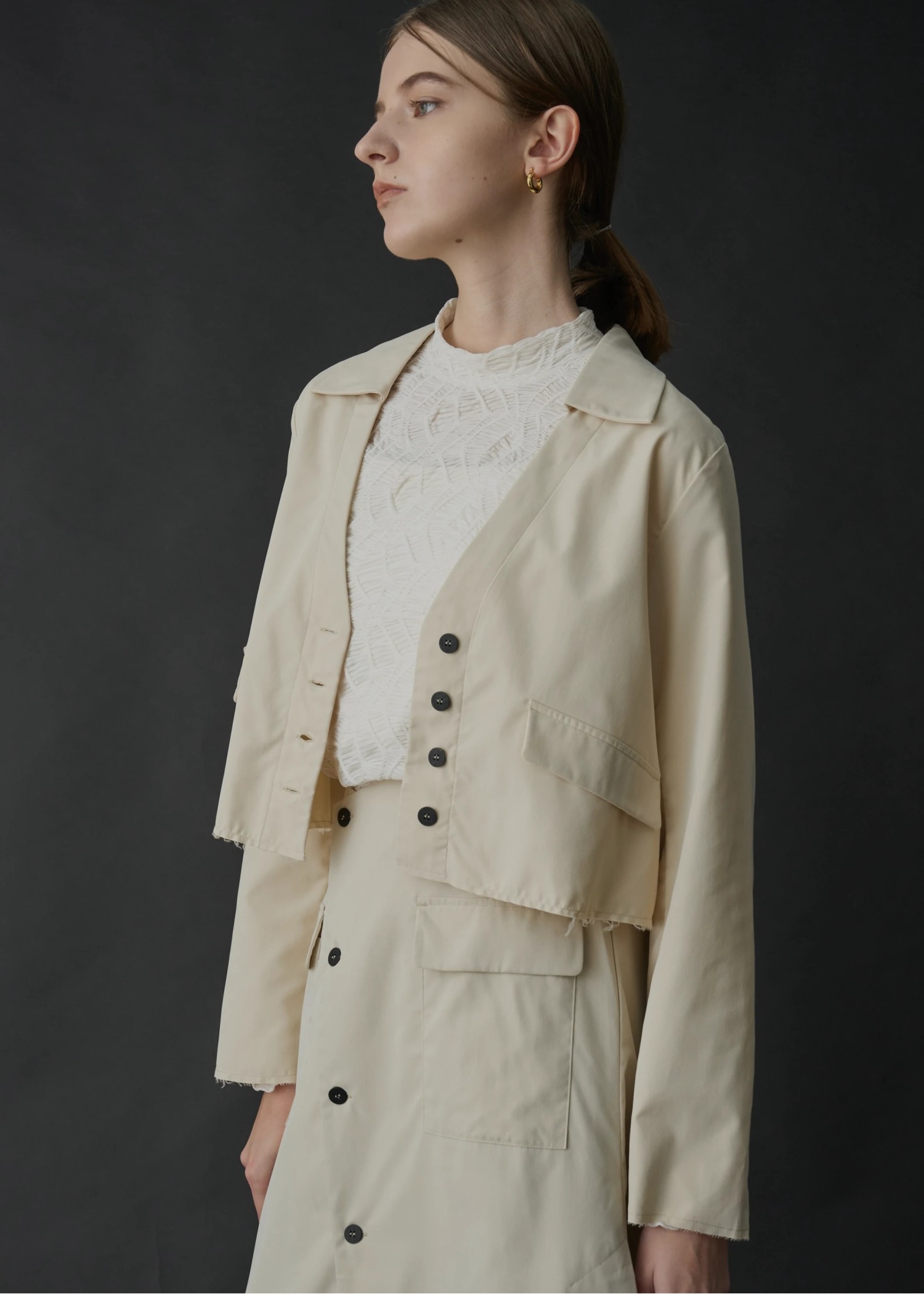 skipper collar bi color button SH/JK