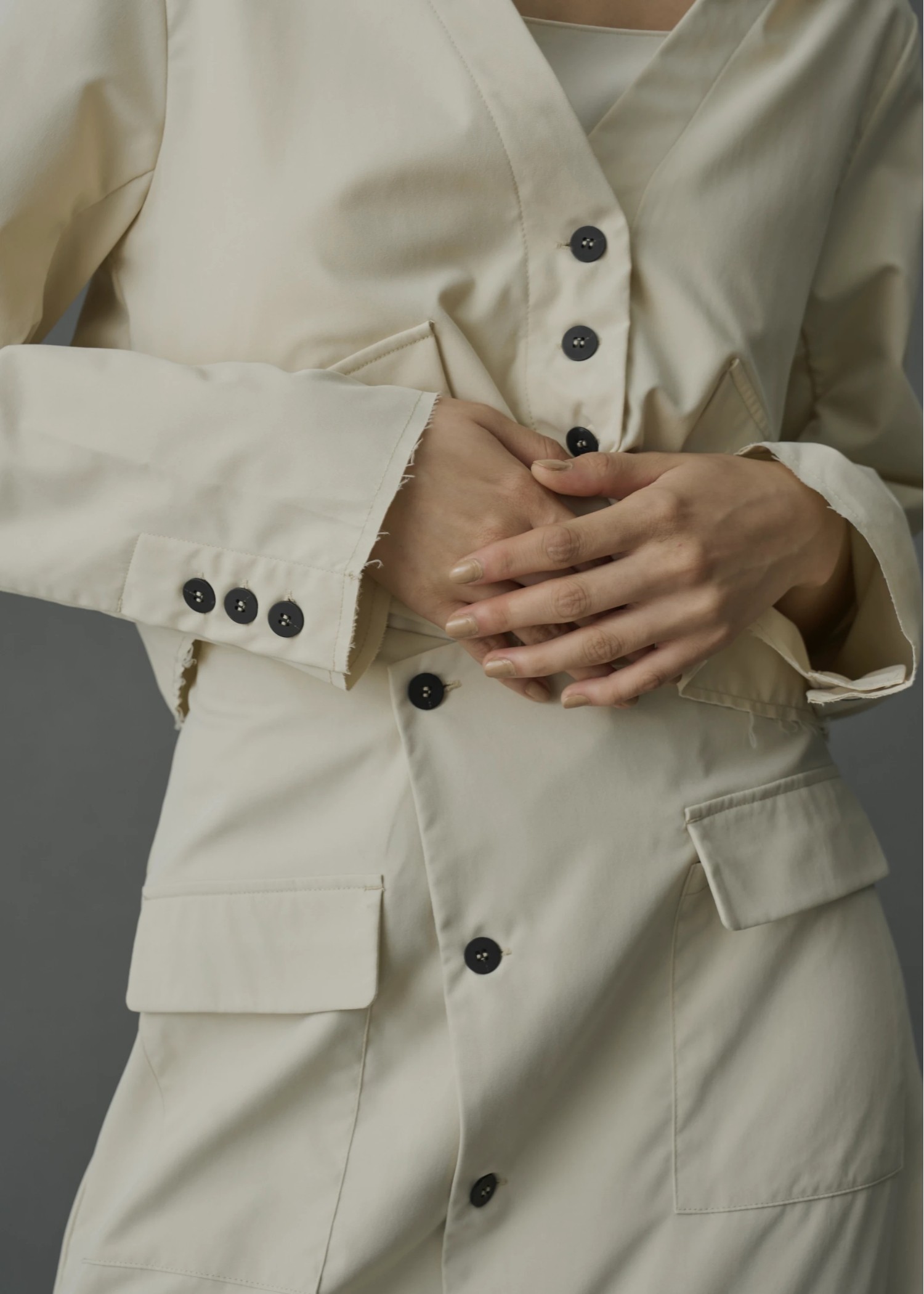 skipper collar bi color button SH/JK