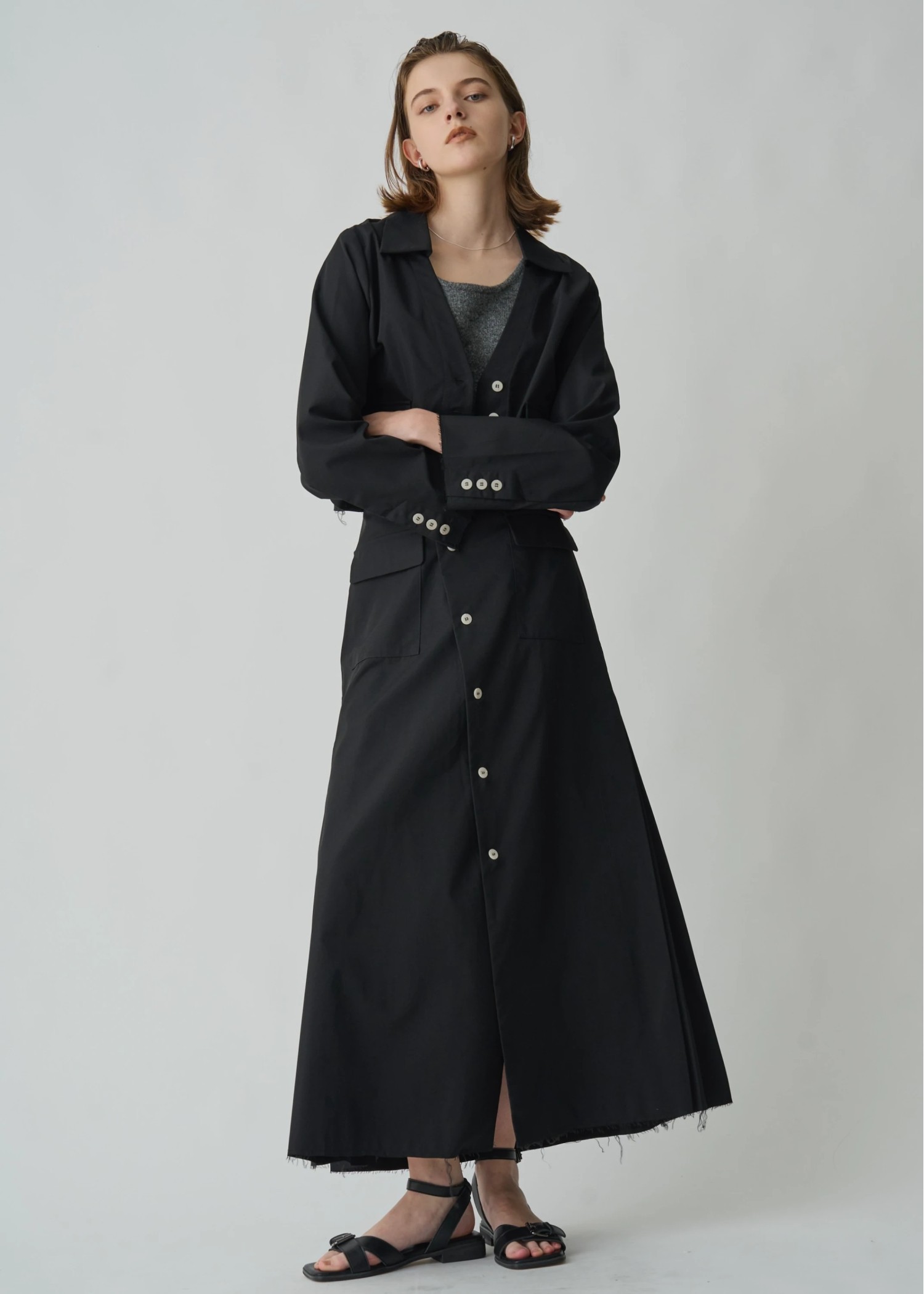 skipper collar bi color button SH/JK