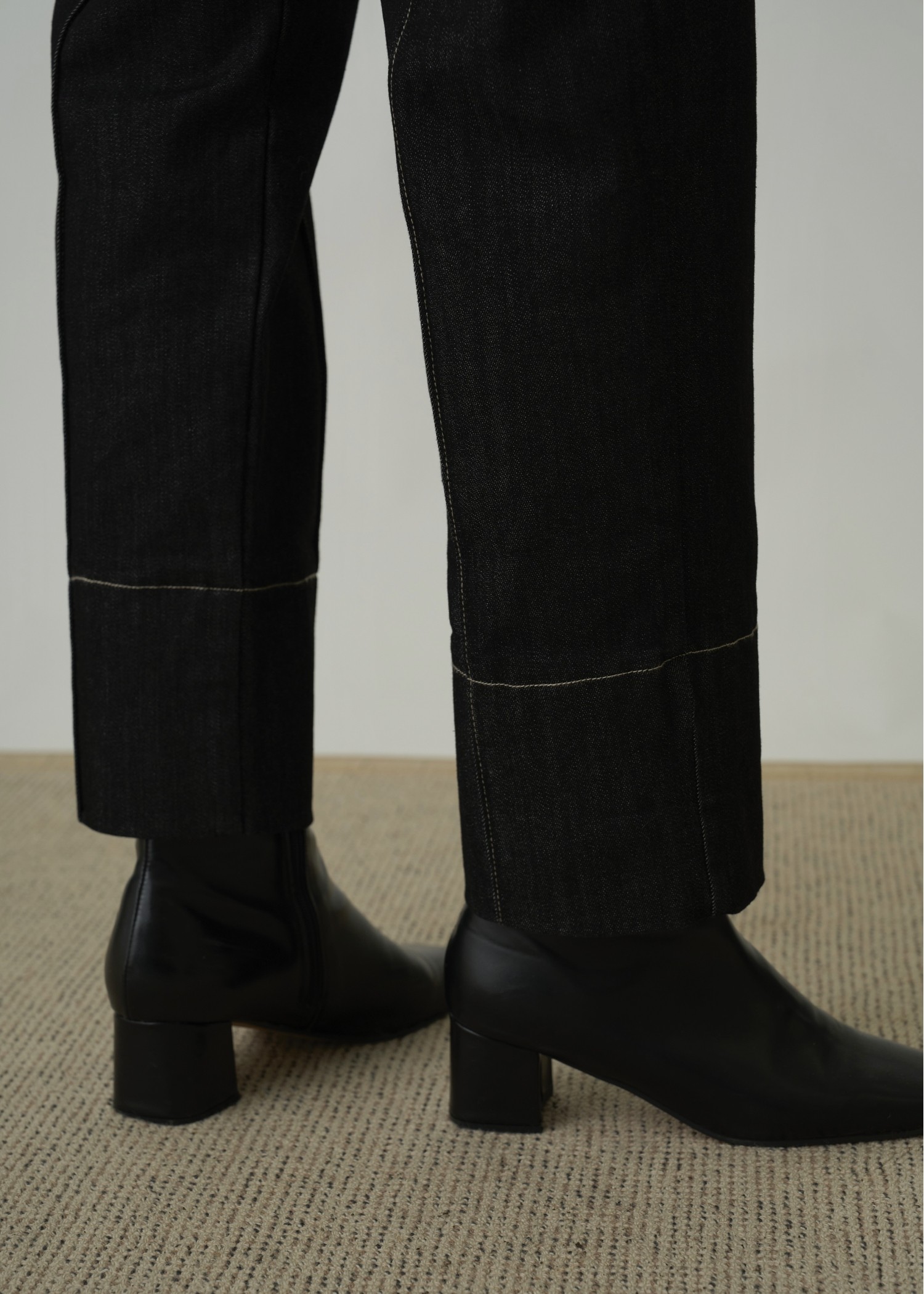 denim bi color center stitch PT