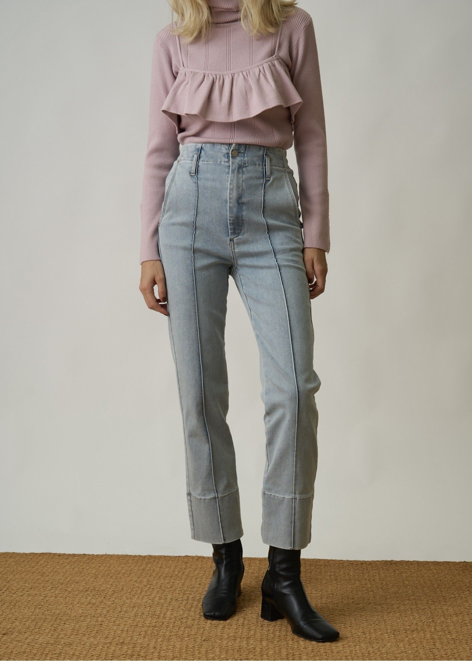 denim bi color center stitch PT