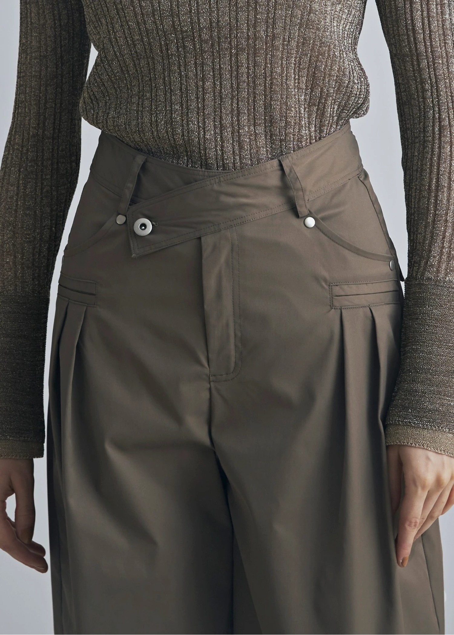 chino cross belt tuck curve PT