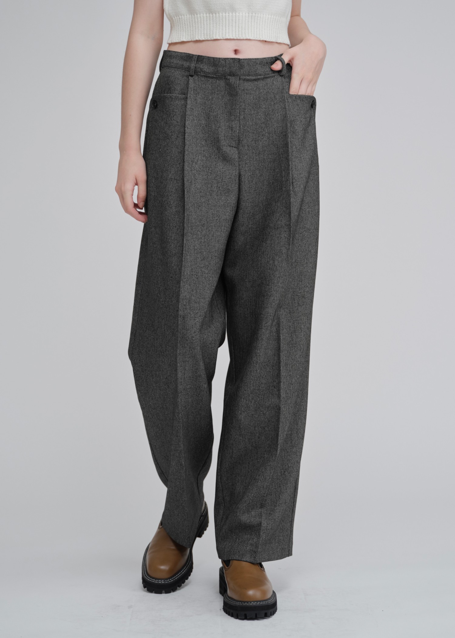 button pocket center press tuck PT